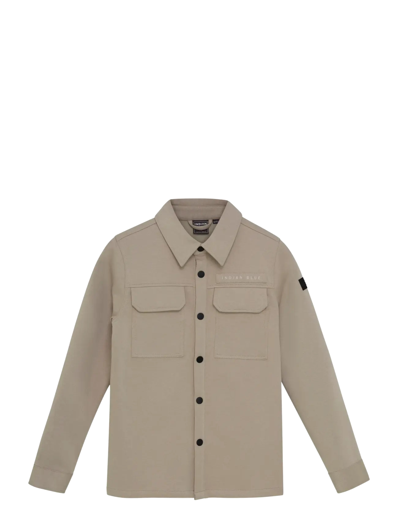 INDIAN Blau JEANS Shirt Jack Twill Stretch Print Beige - 110 - Kinder