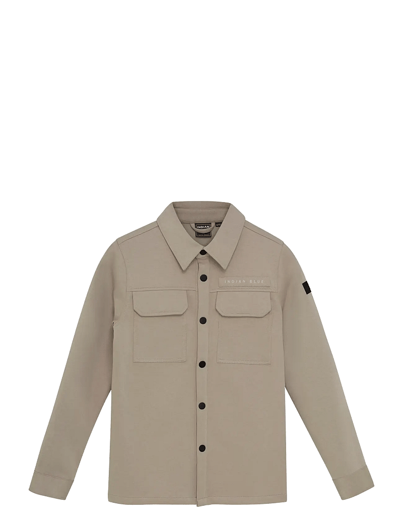 Indian Blue Jeans - Shirt Jack Twill Stretch Print - leichte jacken - timber wolf - 1