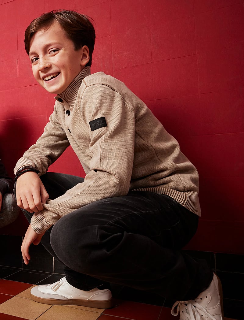 Indian Blue Jeans - Knitted Col Buttons Washed - stickade tröjor - timber wolf - 4