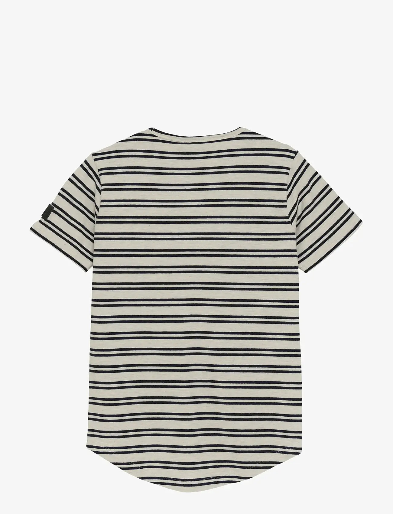 Indian Blue Jeans - T-Shirt Stripe Badge - kortærmede t-shirts - light grey melange - 2