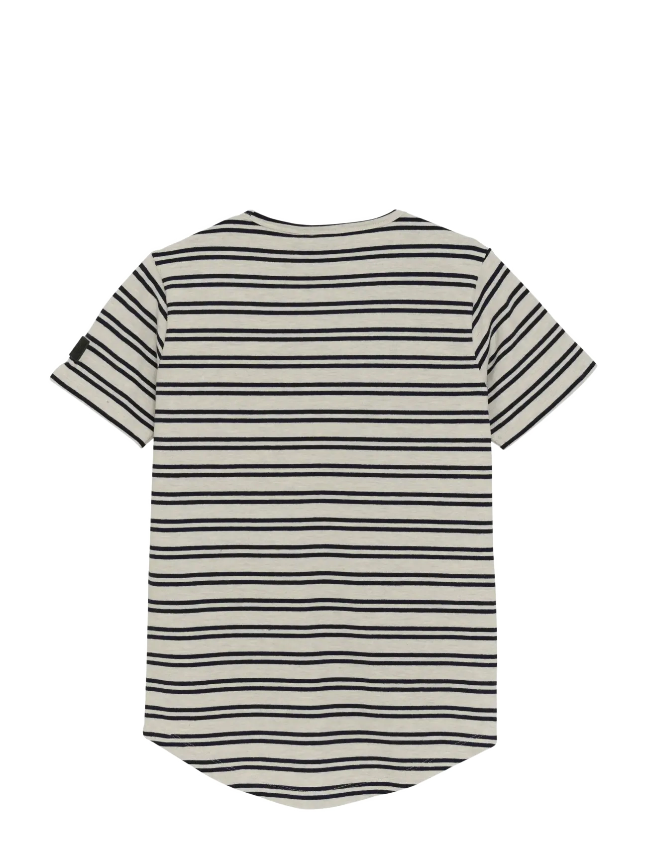Indian Blue Jeans - T-Shirt Stripe Badge - kurzärmelige - light grey melange - 2
