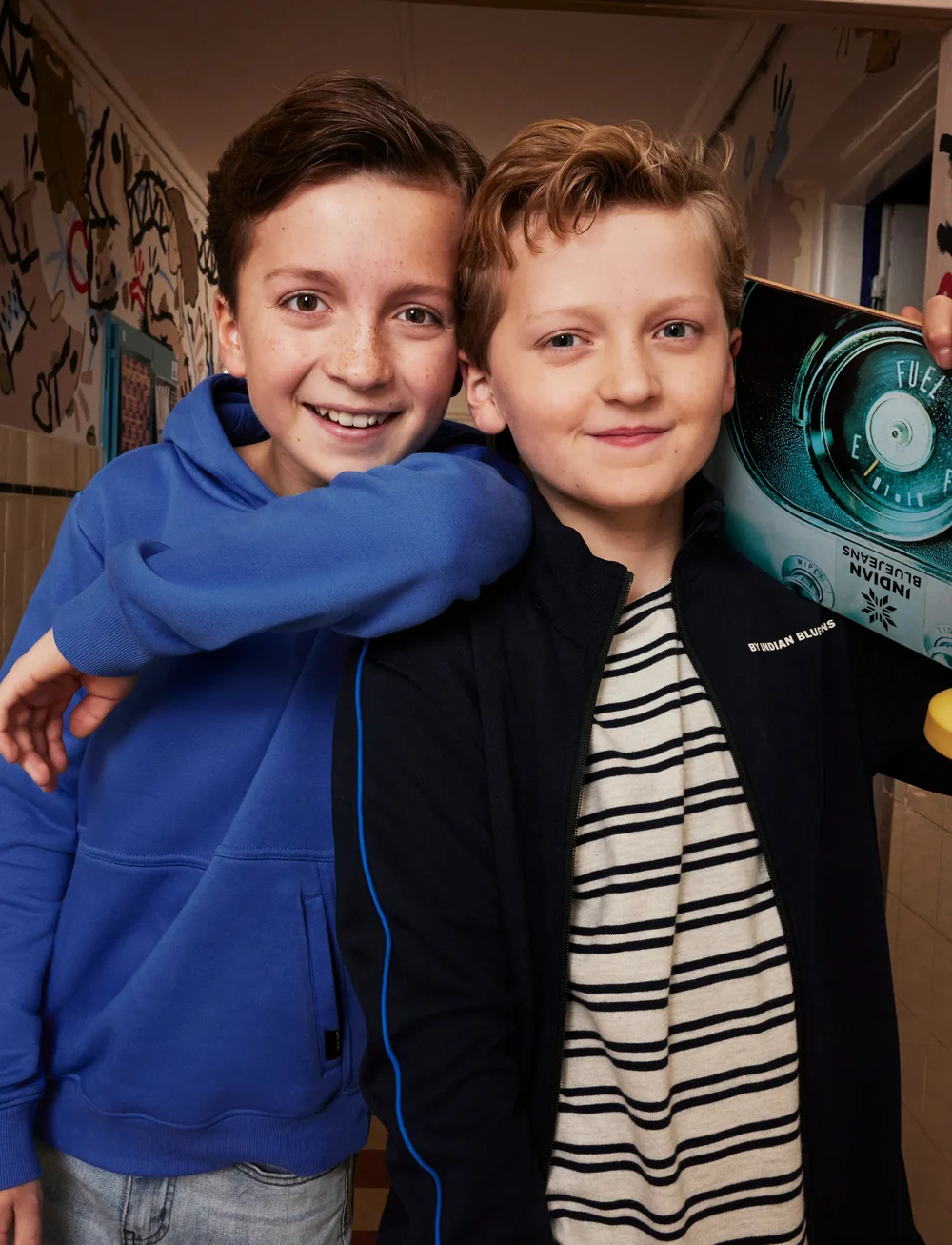 Indian Blue Jeans - T-Shirt Stripe Badge - short-sleeved t-shirts - light grey melange - 5