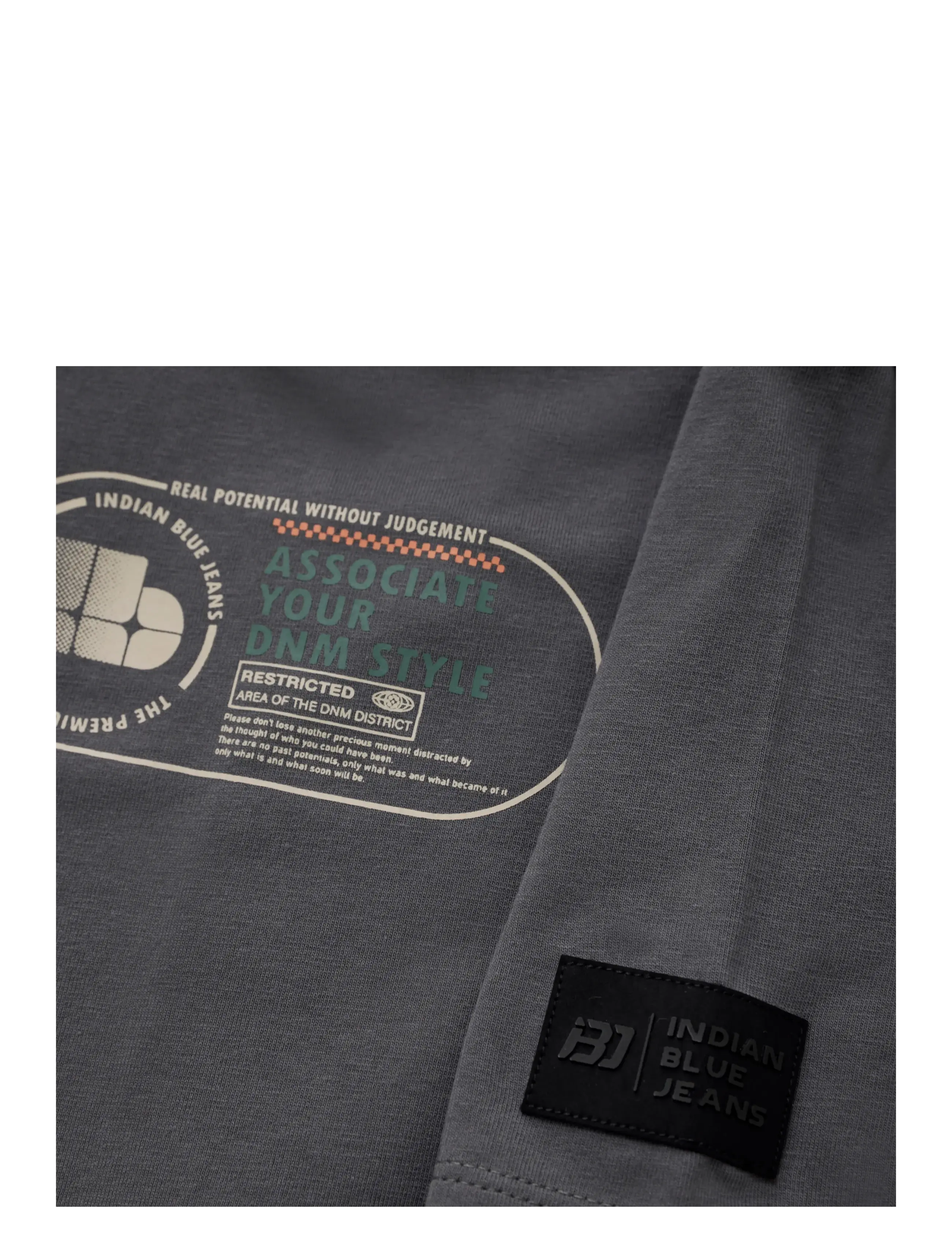 Indian Blue Jeans - T-Shirt DNM Style - kortermede t-skjorter - thunderstorm - 3
