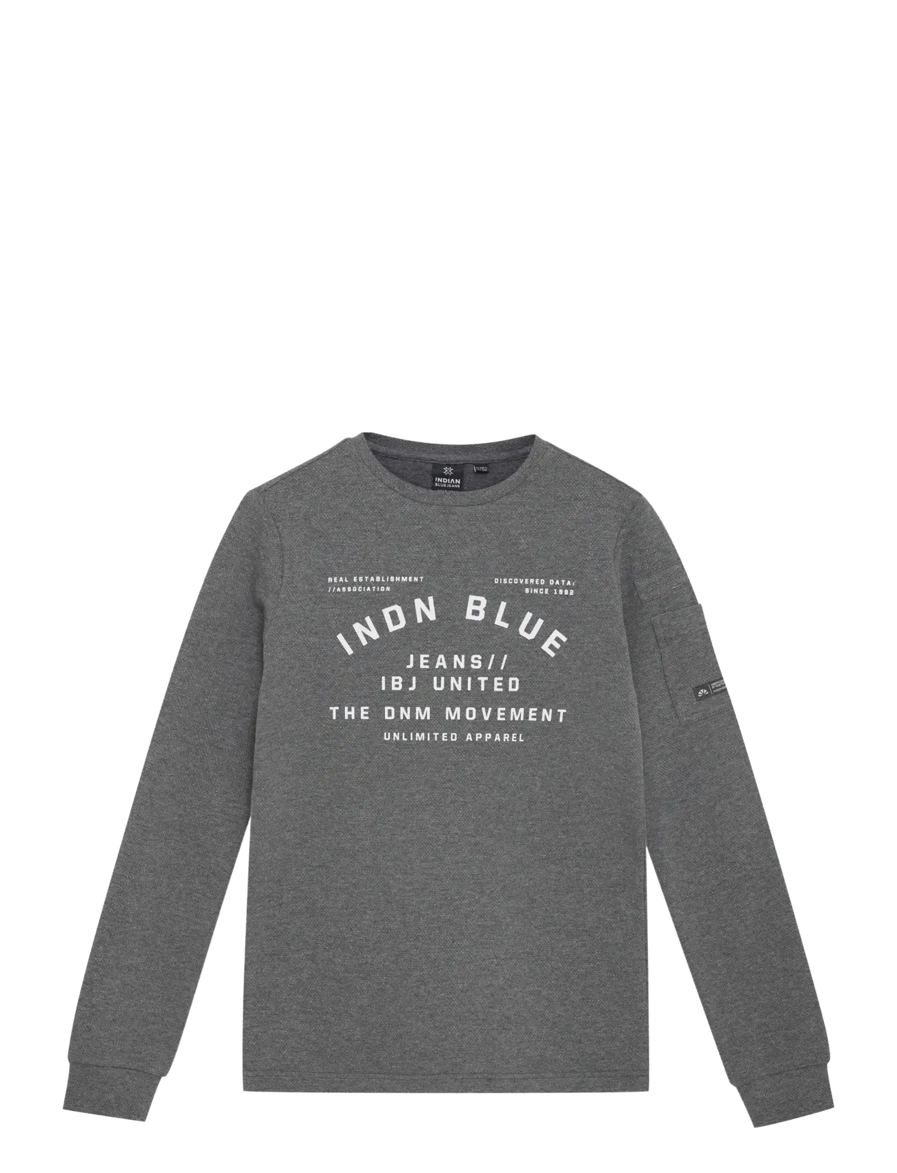 INDIAN Blau JEANS T-Shirt Longsleeve Indian Blau Grau - 116 - Kinder