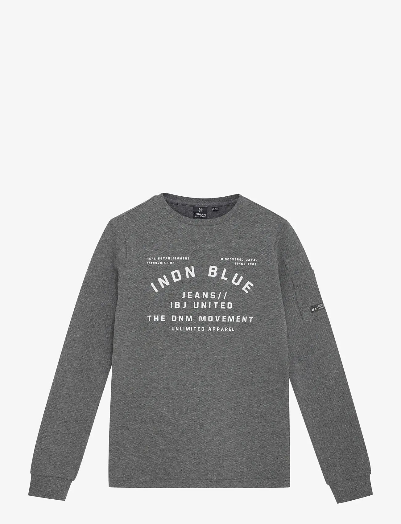 Indian Blue Jeans - T-Shirt Longsleeve Indian Blue - langærmede t-shirts - dark grey melange - 0