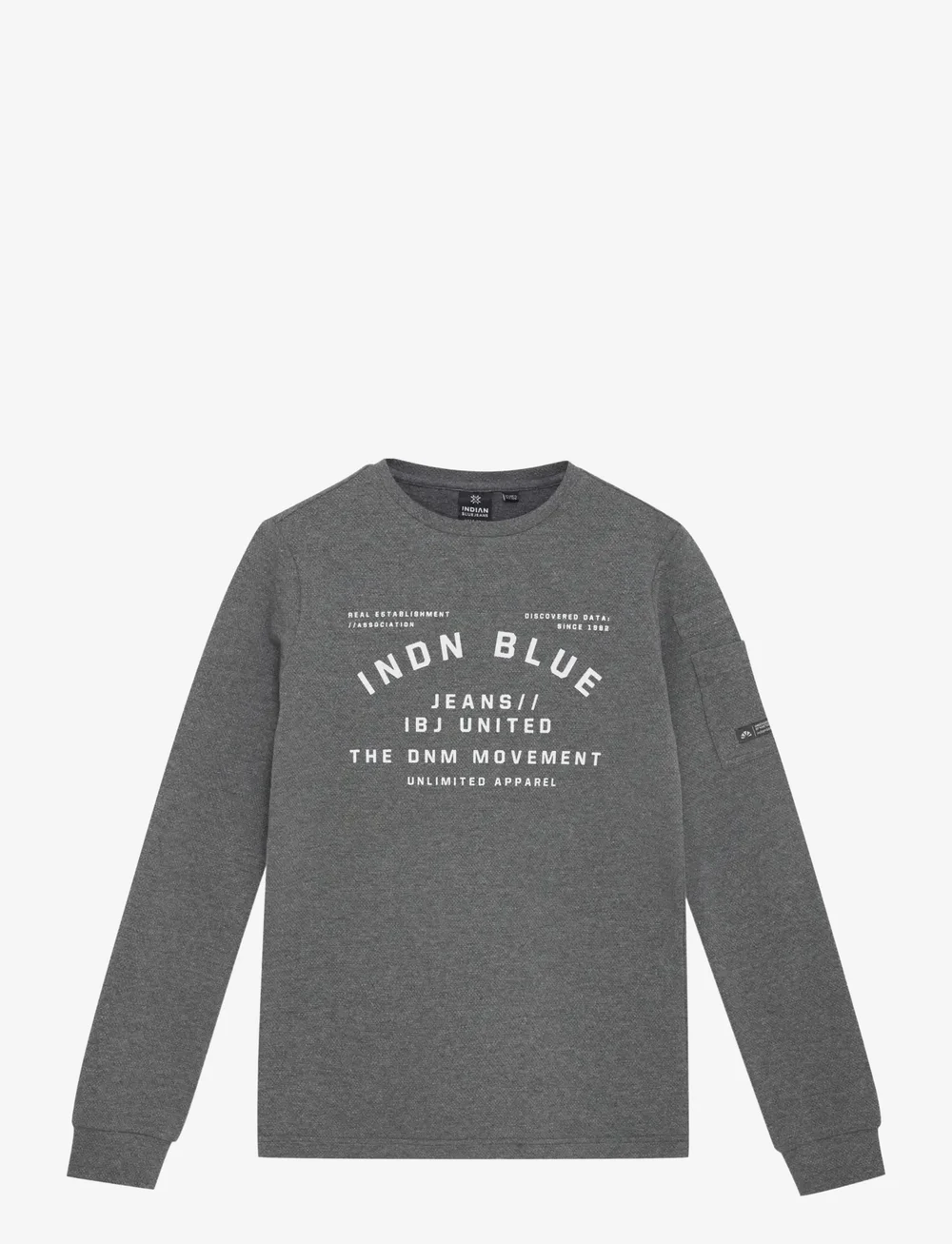 Indian Blue Jeans - T-Shirt Longsleeve Indian Blue - långärmade t-shirts - dark grey melange - 0