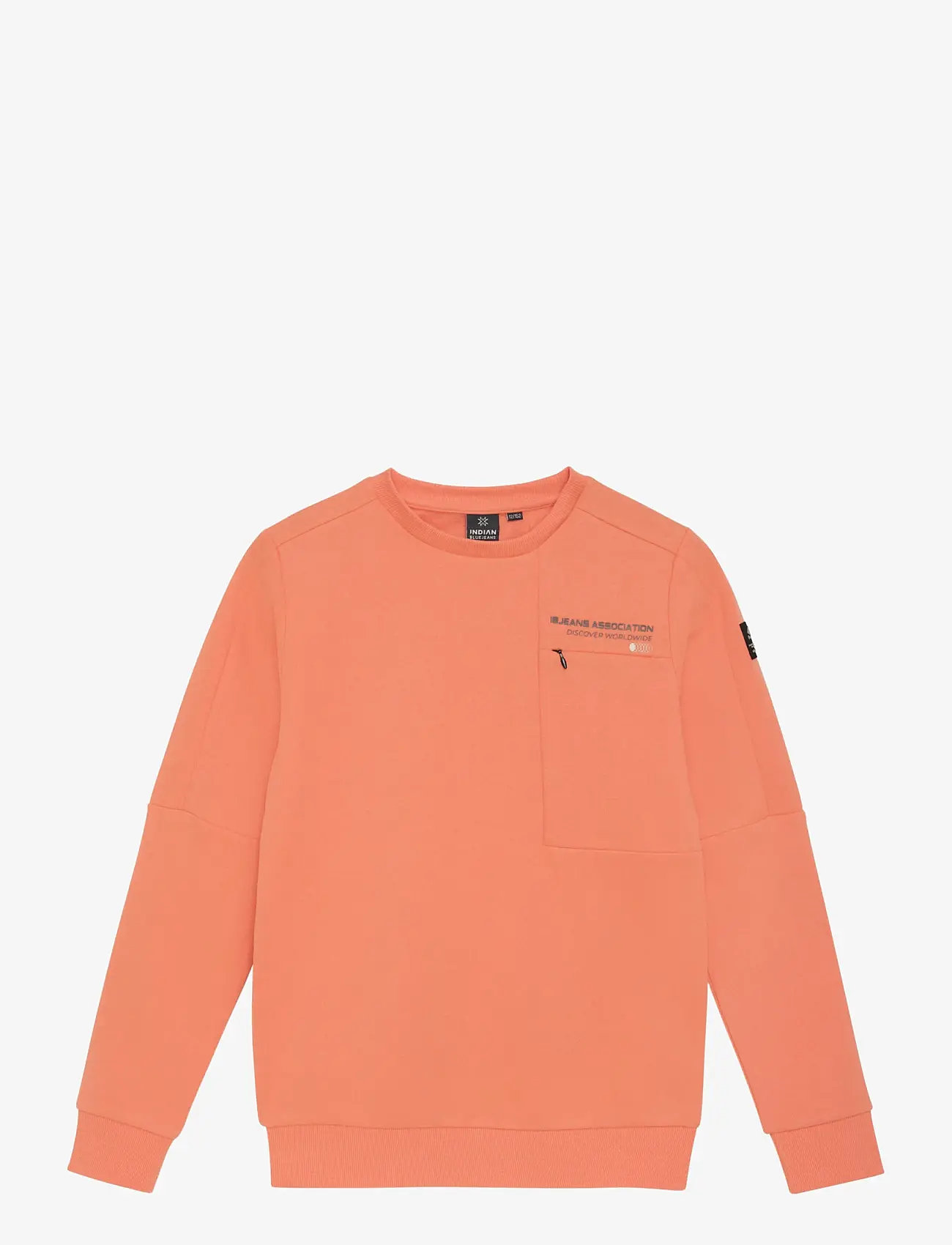 Indian Blue Jeans - Sweater Chest Print Brushed - sweatshirts - peach echo - 1