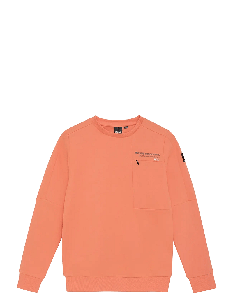 Indian Blue Jeans - Sweater Chest Print Brushed - sweatshirts - peach echo - 1