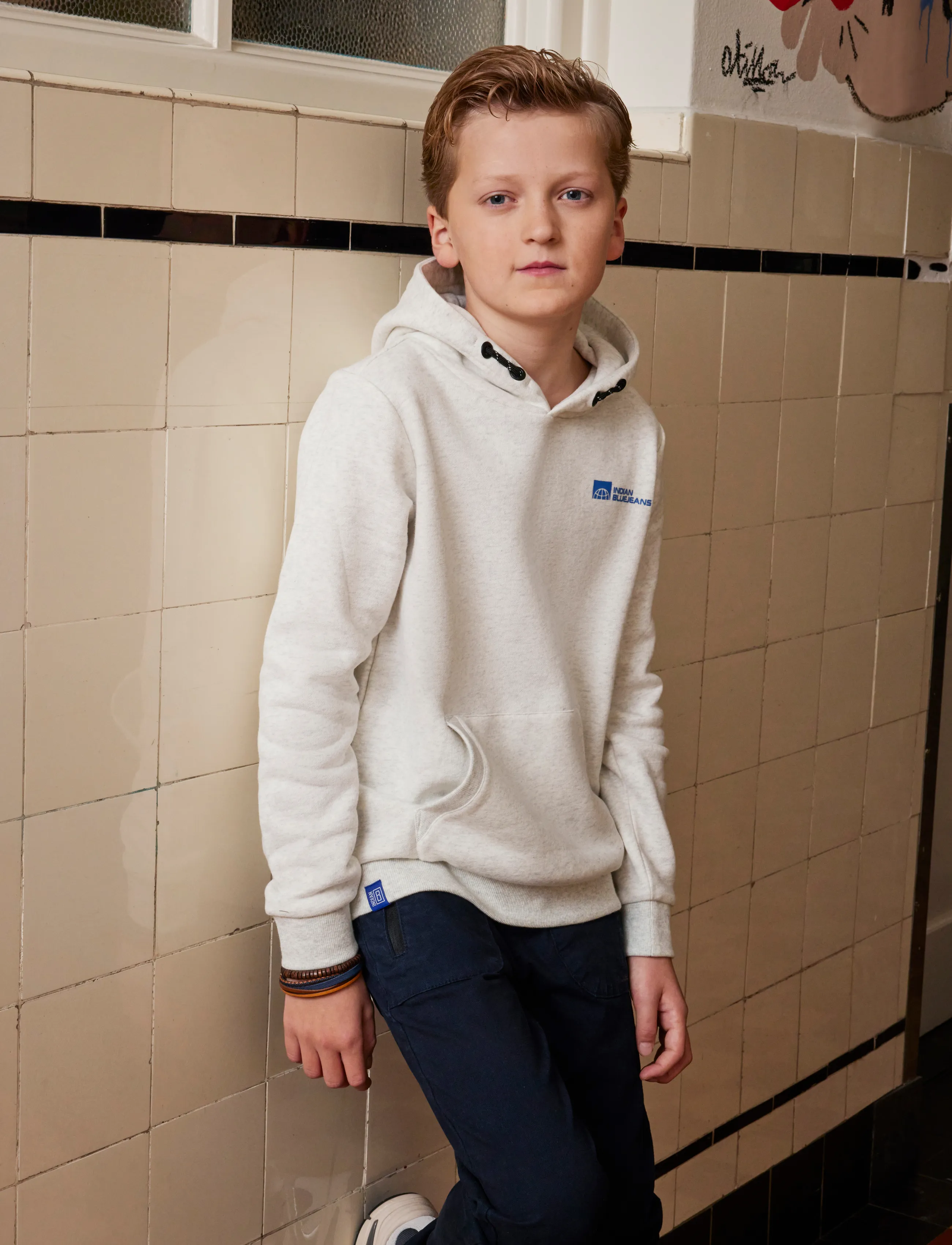 Indian Blue Jeans Hoodie Limited Apparel, 128, Sweatshirts & Hoodies, Grau - Kinder
