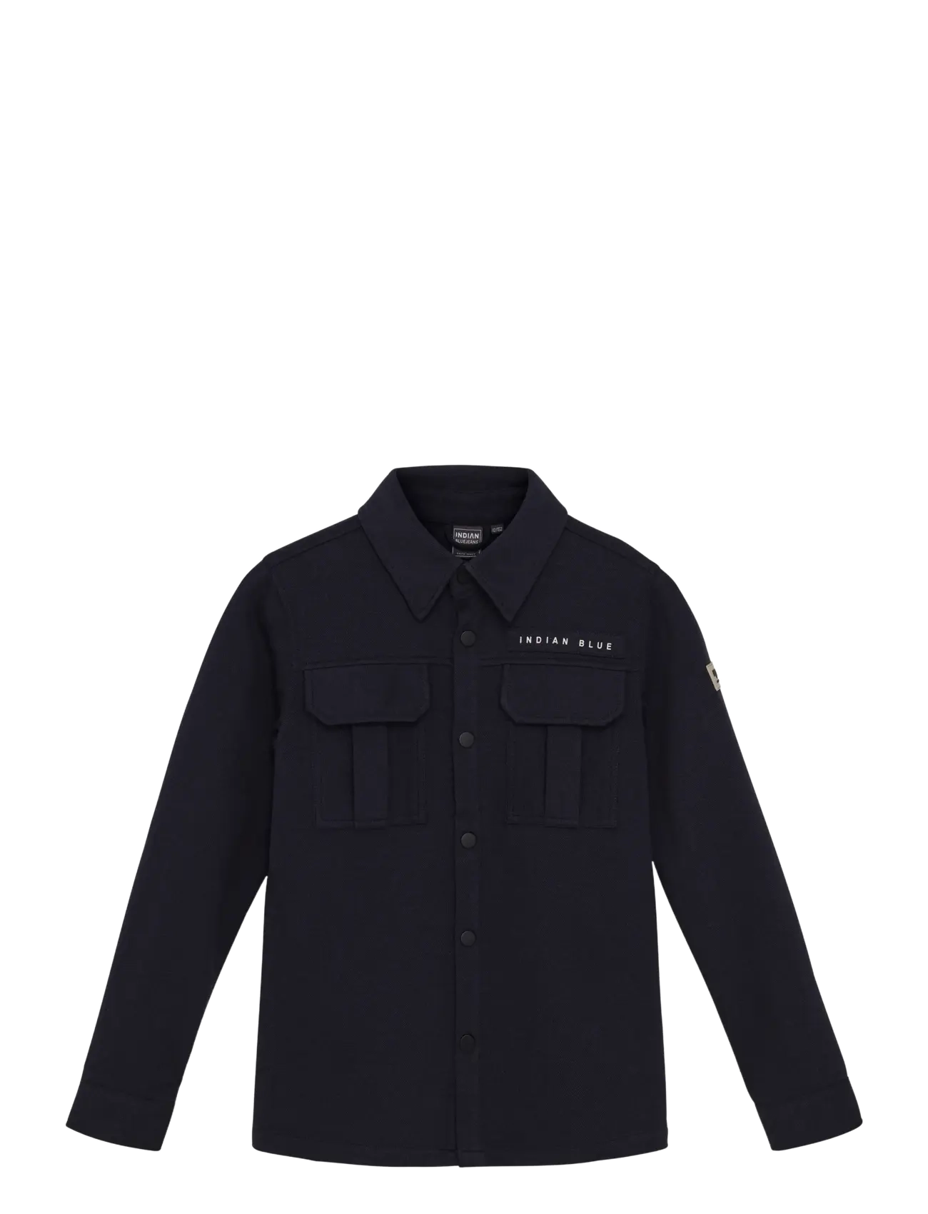 Indian Blue Jeans Shirt Jacket Twill Stretch, 116, Jackets & Coats, Schwarz - Light Jackets, Kinder