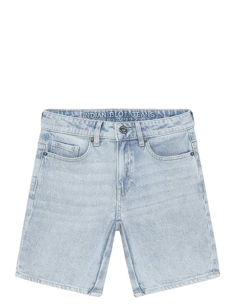 Indian Blue Jeans - Wide Denim Short Light Jeans - denim shorts - light denim blue - 0