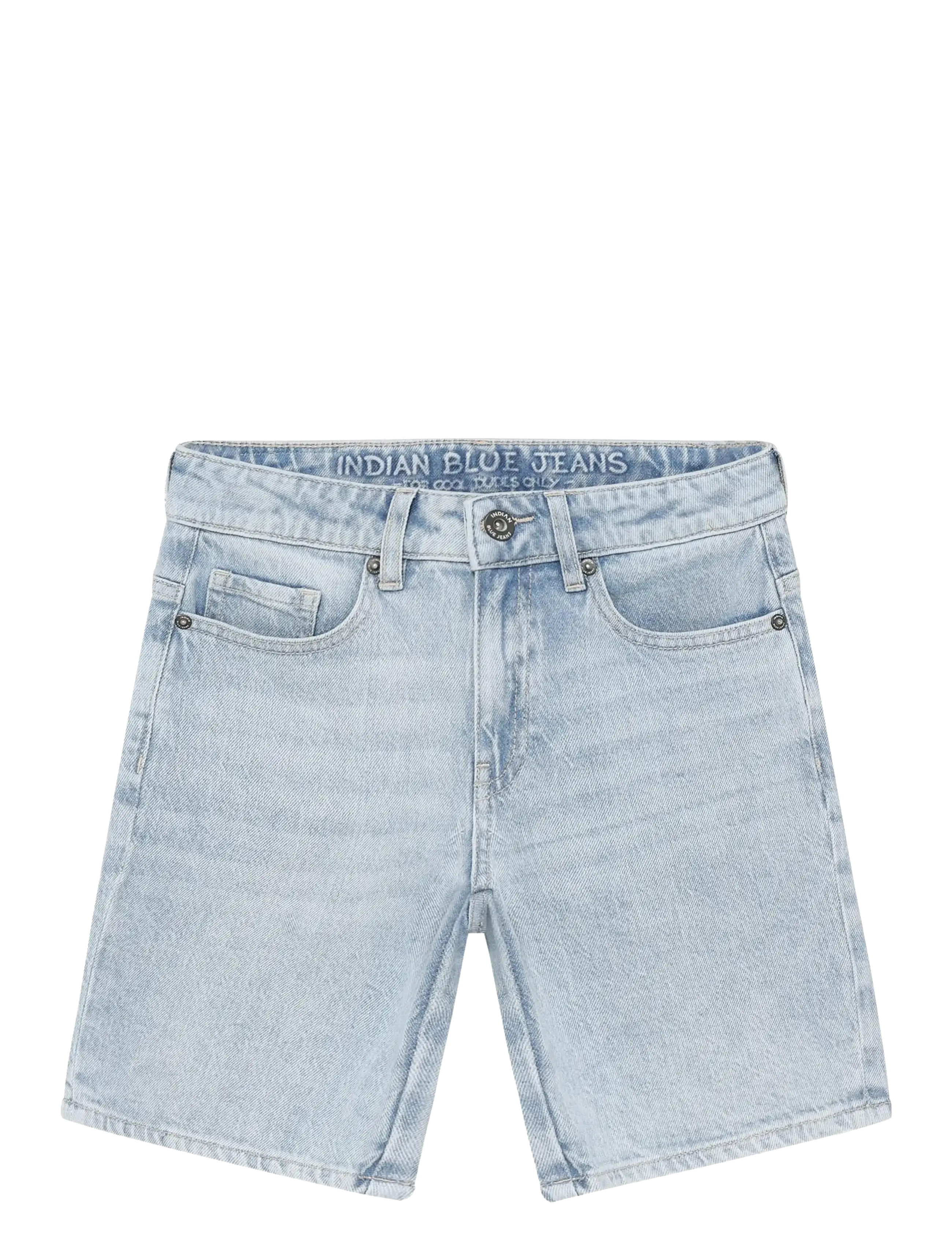 Wide Denim Short Light Jeans - LIGHT DENIM BLUE