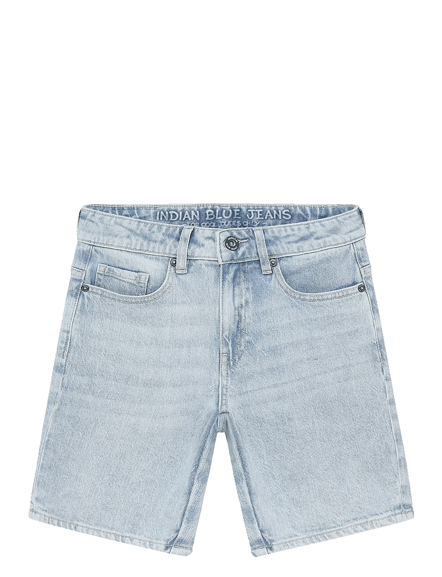 Indian Blue Jeans - Wide Denim Short Light Jeans - lühikesed teksapüksid - light denim blue - 0