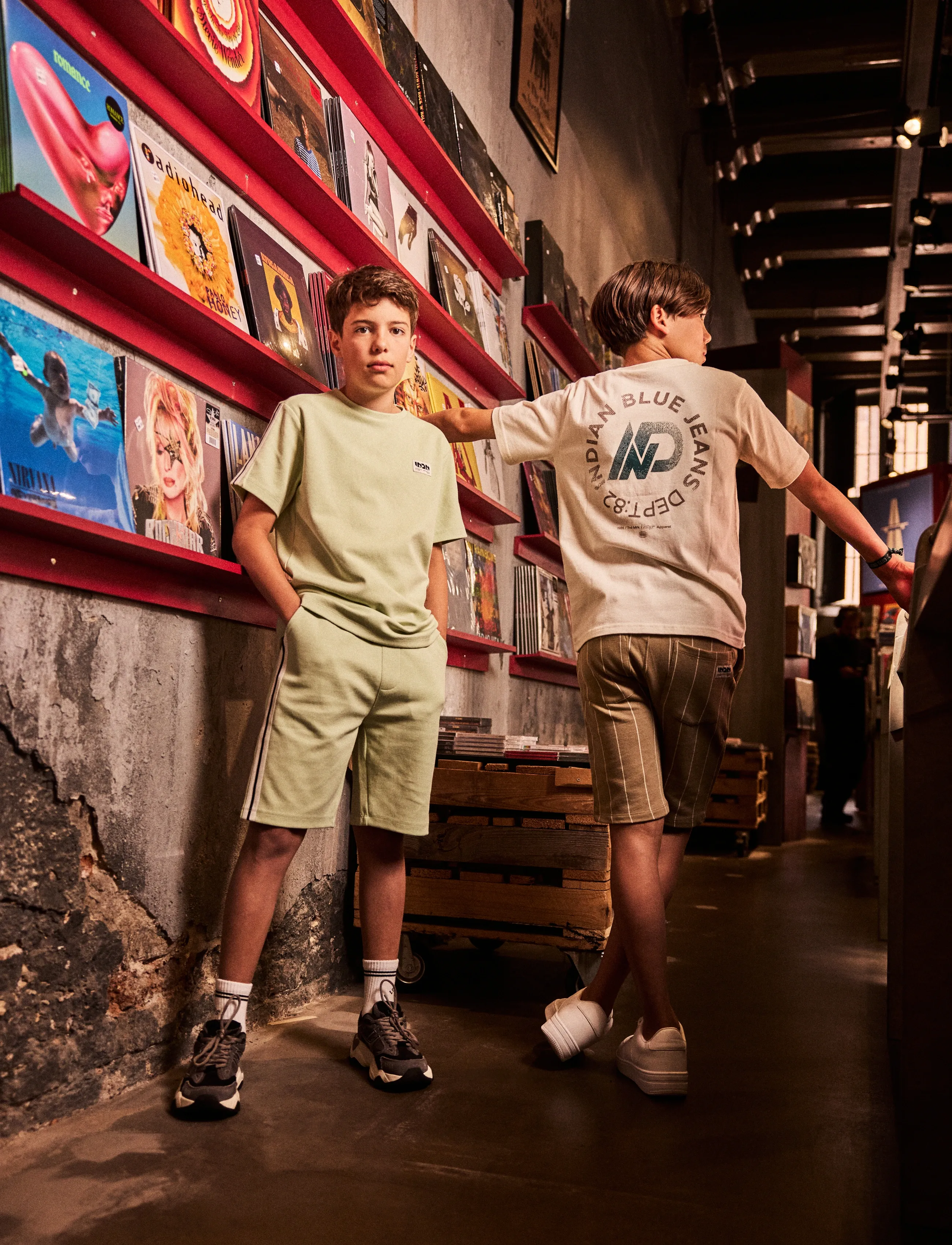 Indian Blue Jeans Jog Short Stripe - Sweatshorts - SAND STORM / beige