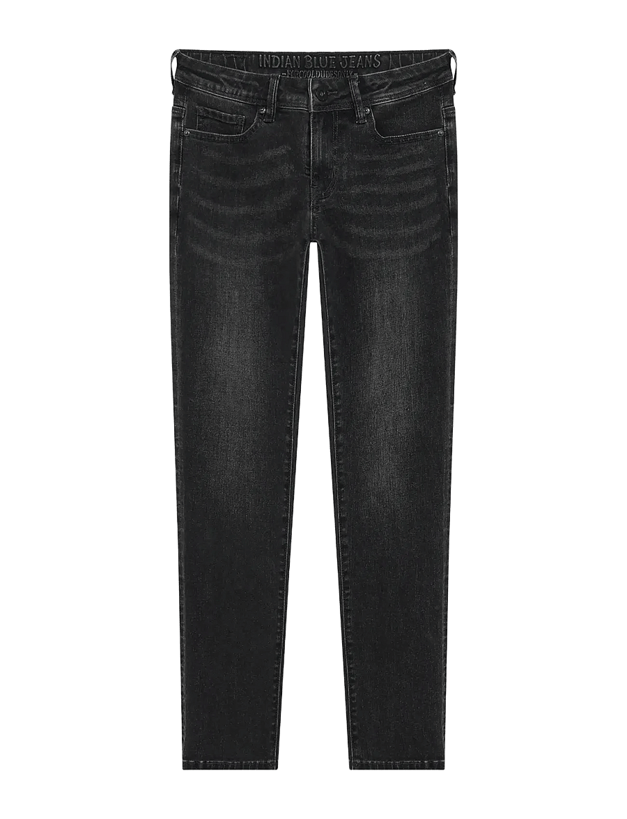 Indian Blue Jeans - Straight Fit Black Jeans - black denim - 0