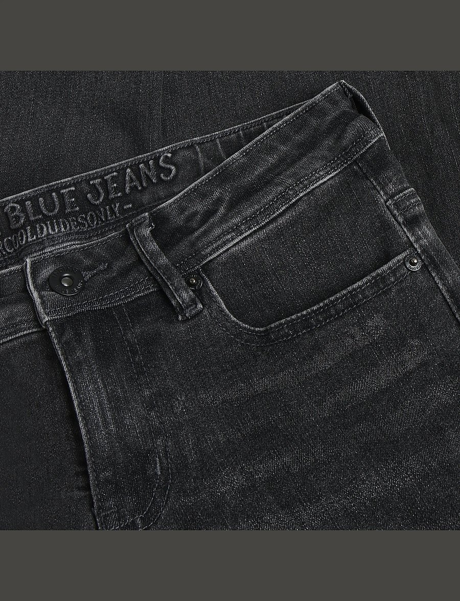 Indian Blue Jeans - Straight Fit Black Jeans - black denim - 2