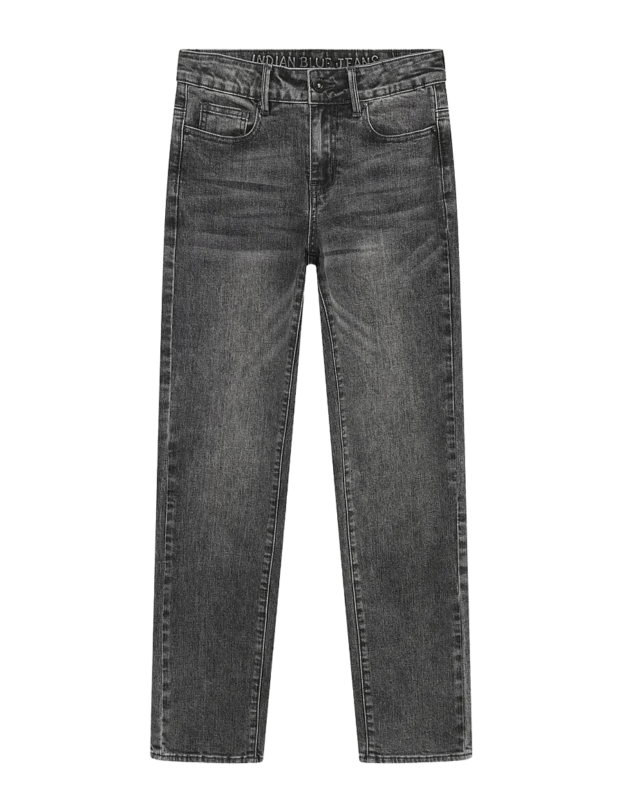 Indian Blue Jeans - Wide Straight Fit Grey jeans - dark grey denim - 0