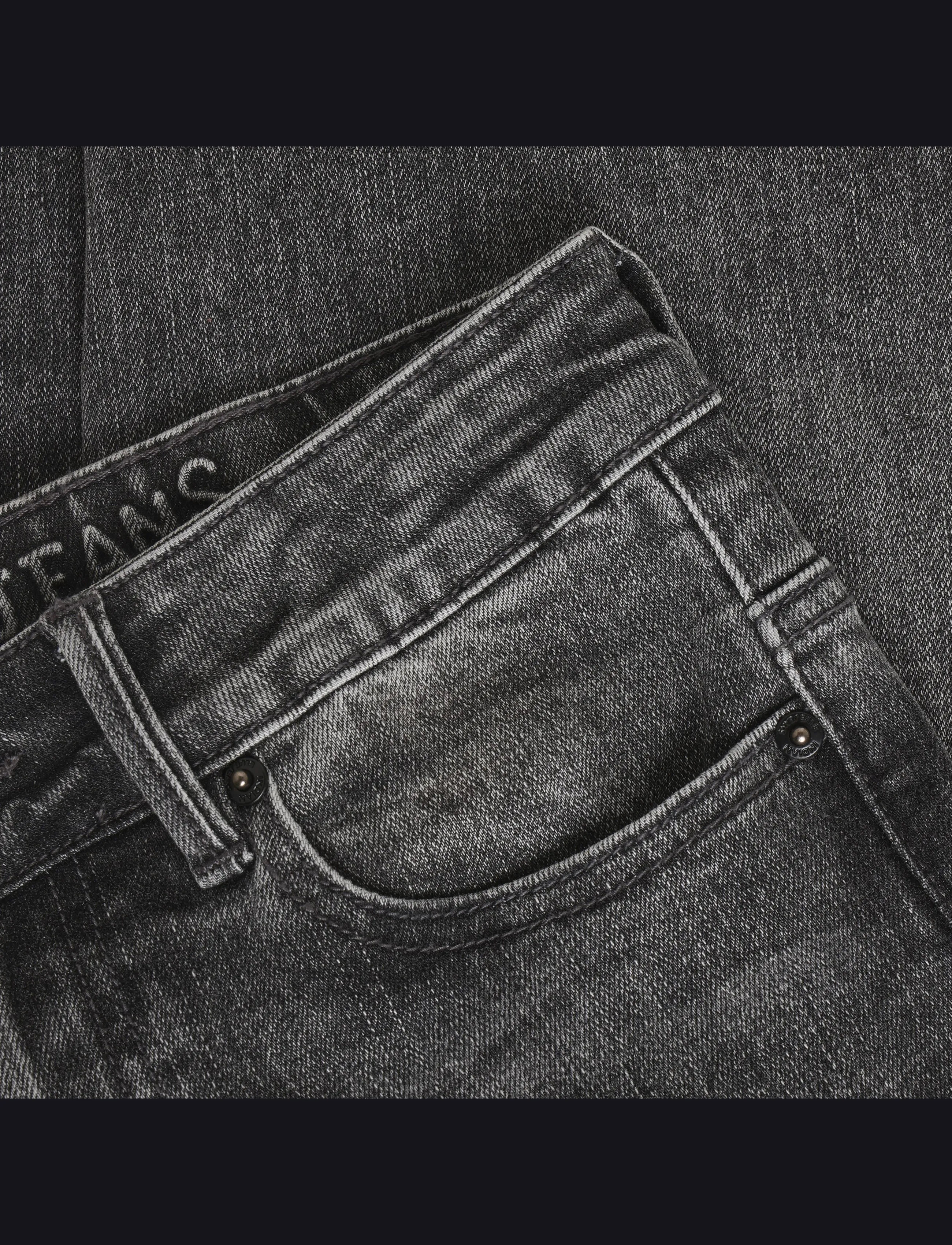 Indian Blue Jeans - Wide Straight Fit Grey jeans - dark grey denim - 2
