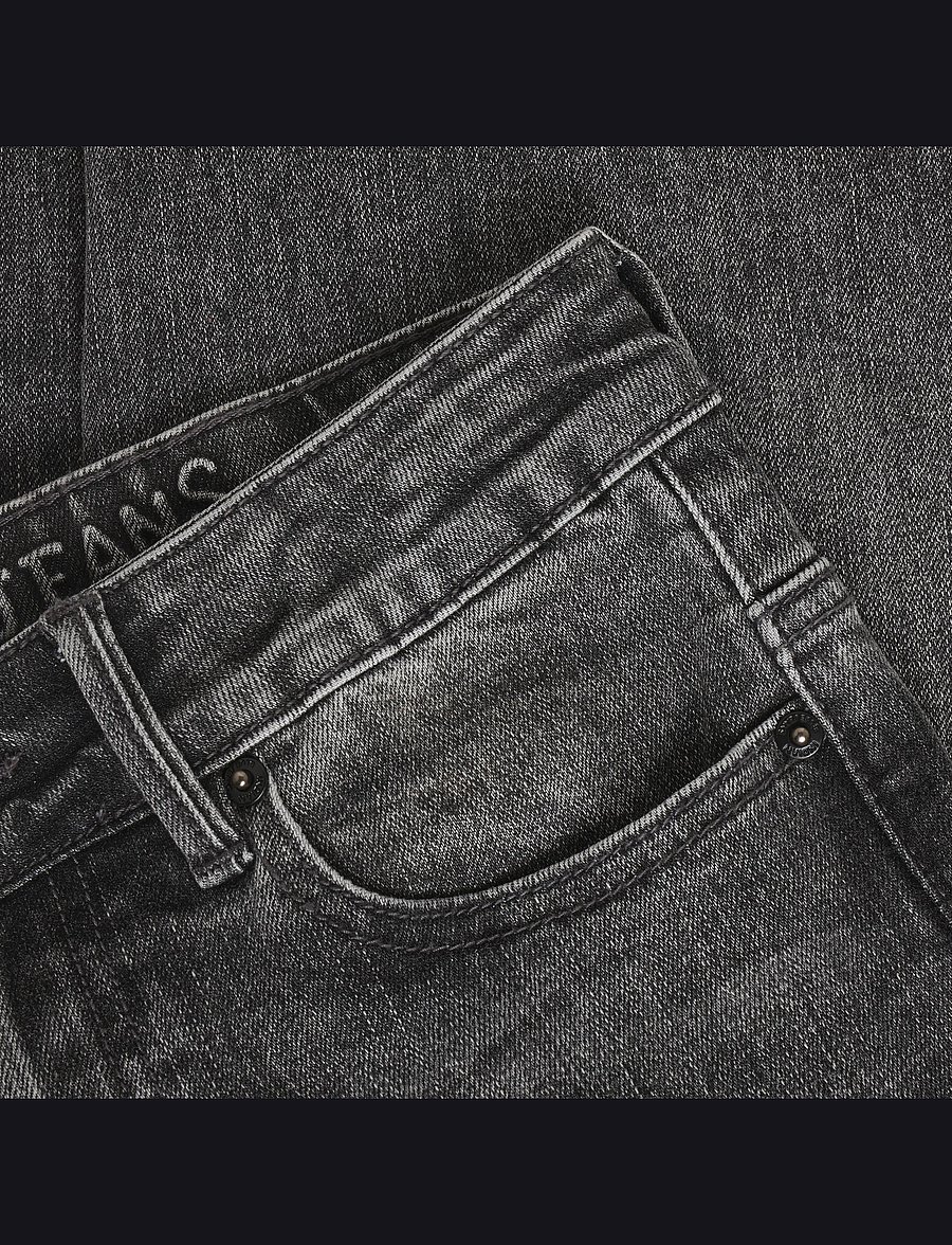 Indian Blue Jeans - Wide Straight Fit Grey jeans - dark grey denim - 2
