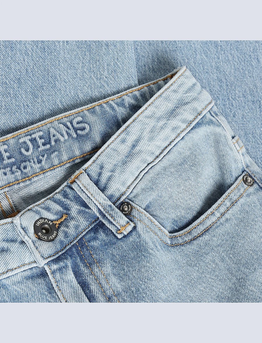 Indian Blue Jeans - Wide Loose Fit Blue Jeans - loose jeans - light denim blue - 2