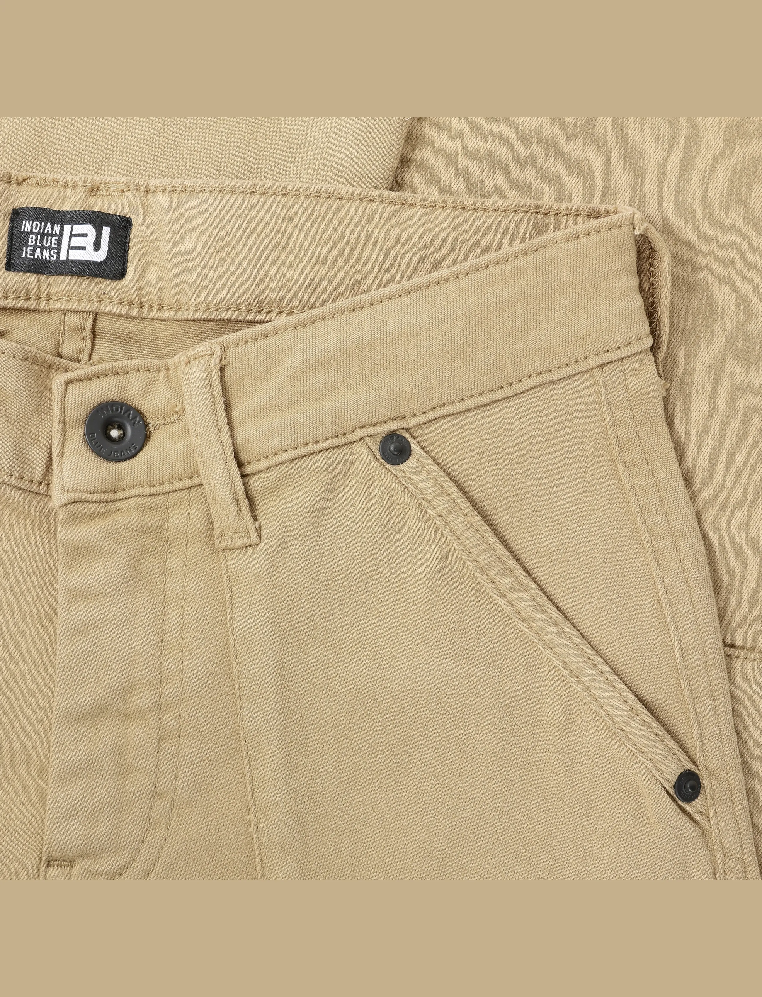 Indian Blue Jeans - Pants Wide Loose Fit - bukser - sand storm - 2