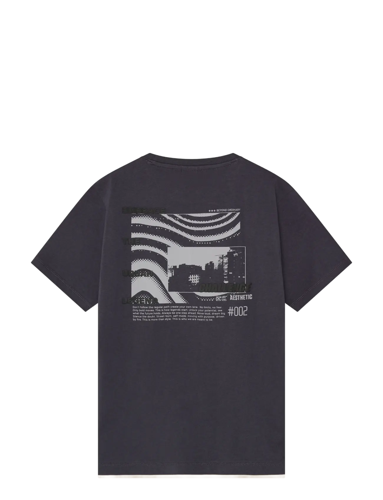 Indian Blue Jeans - Loose Fit T-Shirt Backprint - dusty dark purple - 1