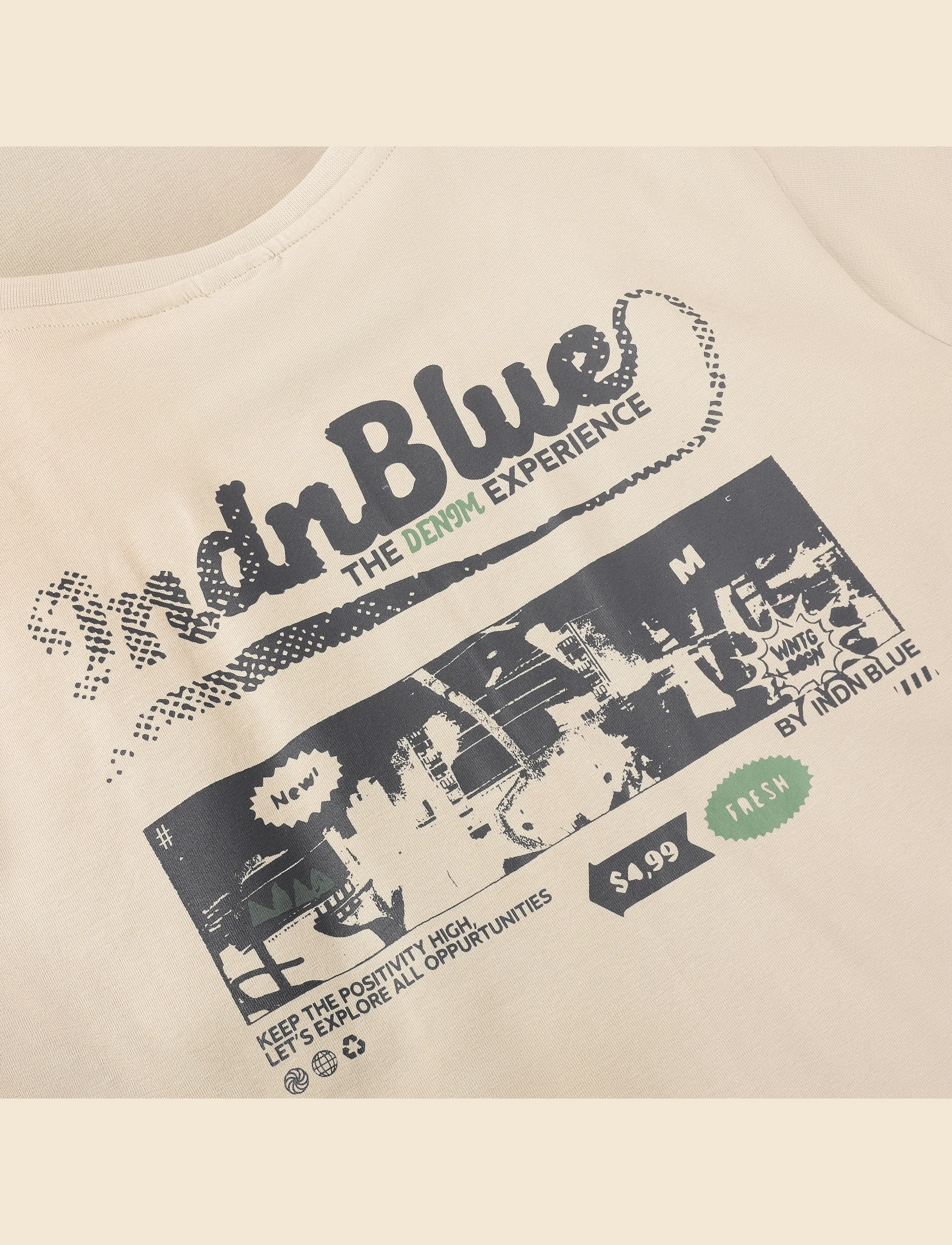 Indian Blue Jeans - T-Shirt Indian Blue - pale sand - 2