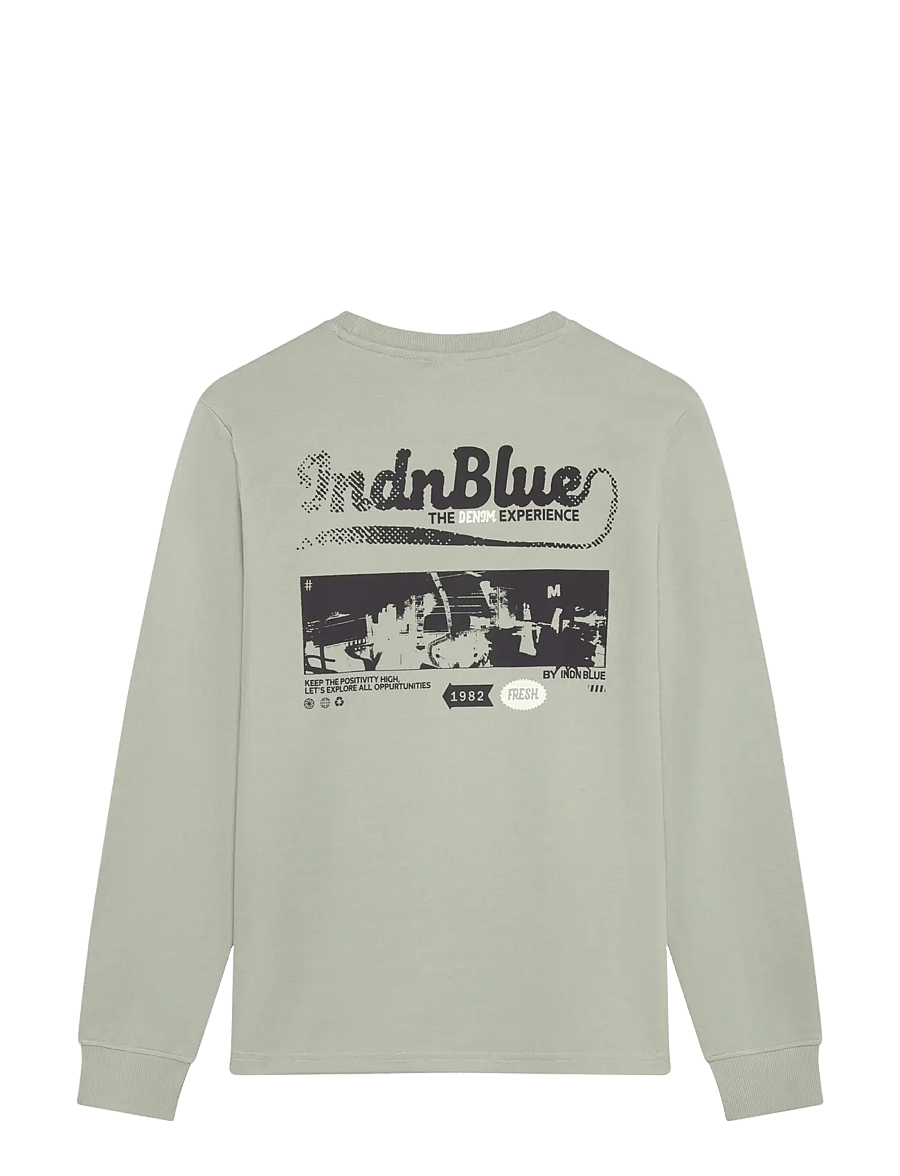 Indian Blue Jeans - T-Shirt LS AW Sleeve - rudens drabužiai - dust green - 1