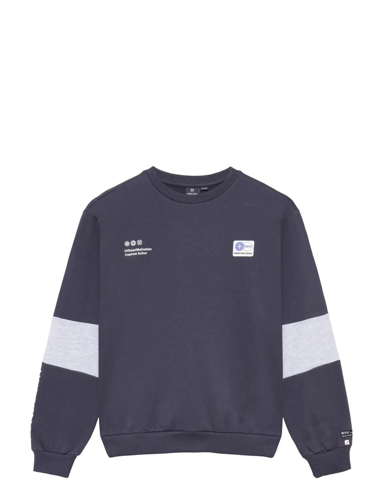 Indian Blue Jeans Loose Fit Sweat Chest Brushed - Sweatshirts - DUSTY DARK PURPLE / purple