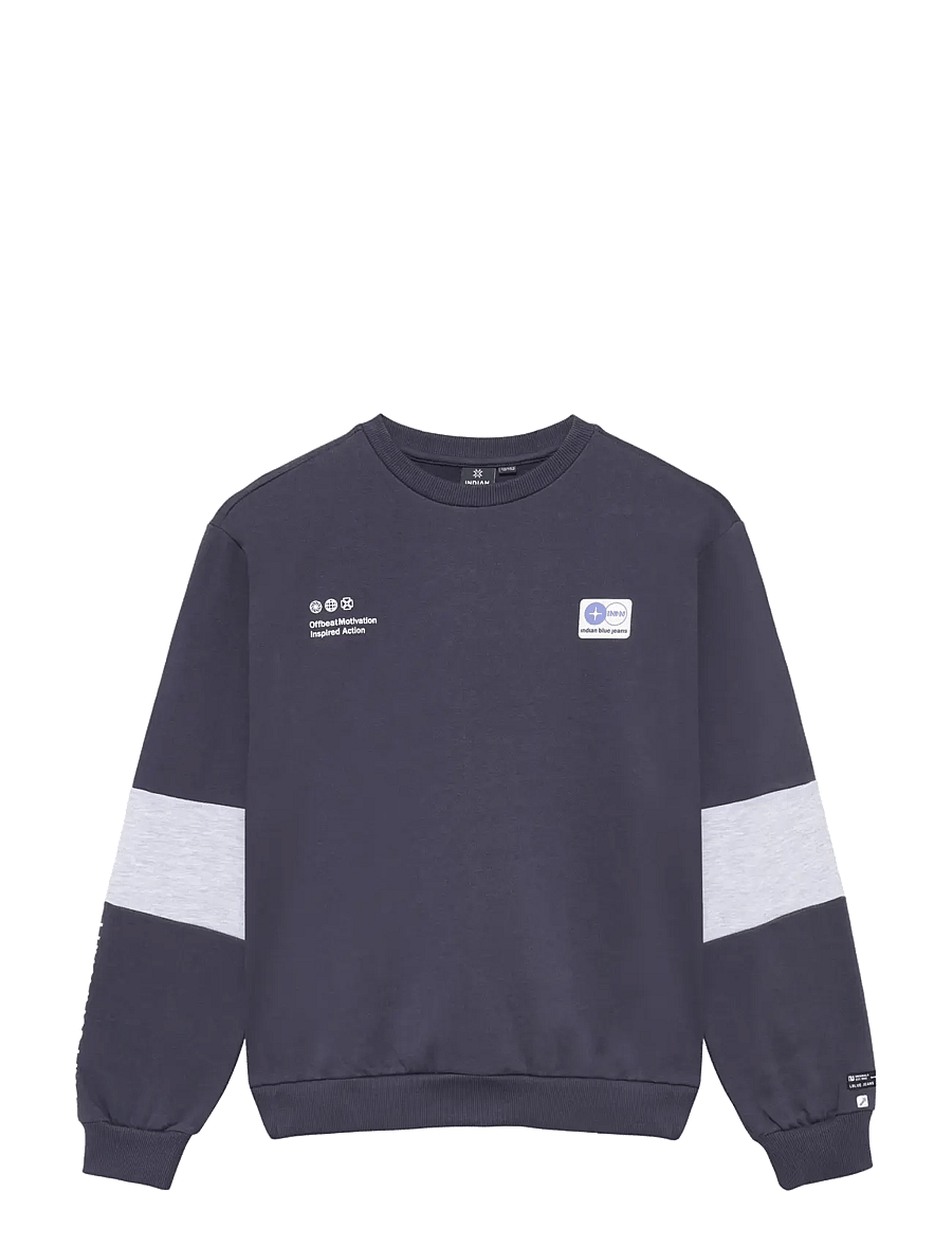 Indian Blue Jeans - Loose Fit Sweat Chest Brushed - sweatshirts - dusty dark purple - 0