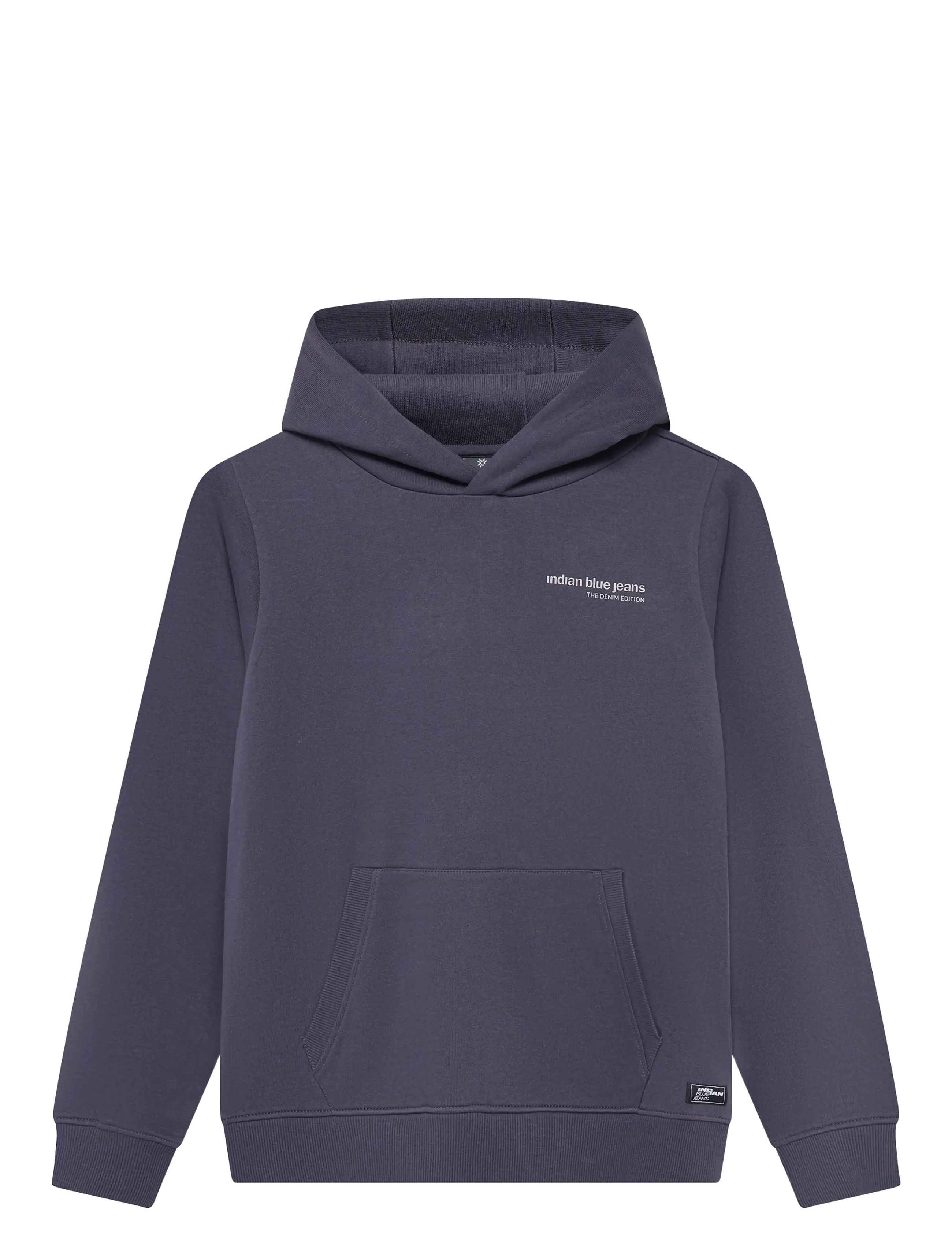 Indian Blue Jeans Hoodie Backprint Brushed - Indian Blue Jeans - DUSTY DARK PURPLE / purple