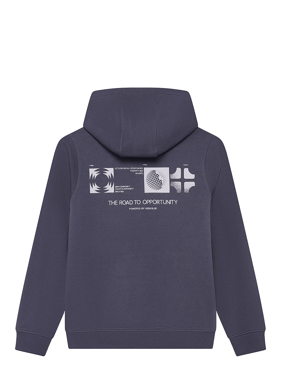Indian Blue Jeans - Hoodie Backprint Brushed - dusty dark purple - 2