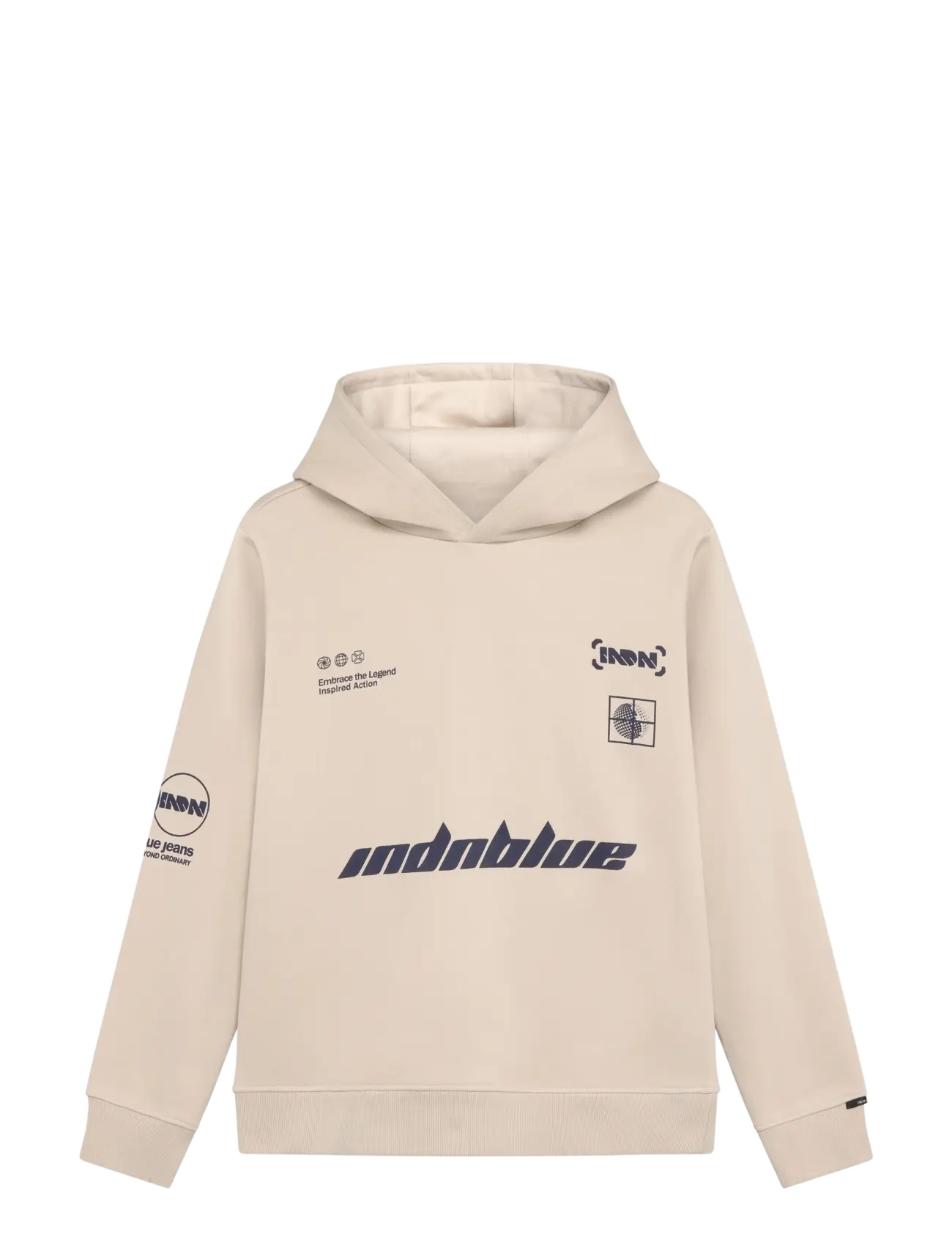 Indian Blue Jeans Hoodie Indian Blue Brushed - Hættetrøjer - PALE SAND / beige