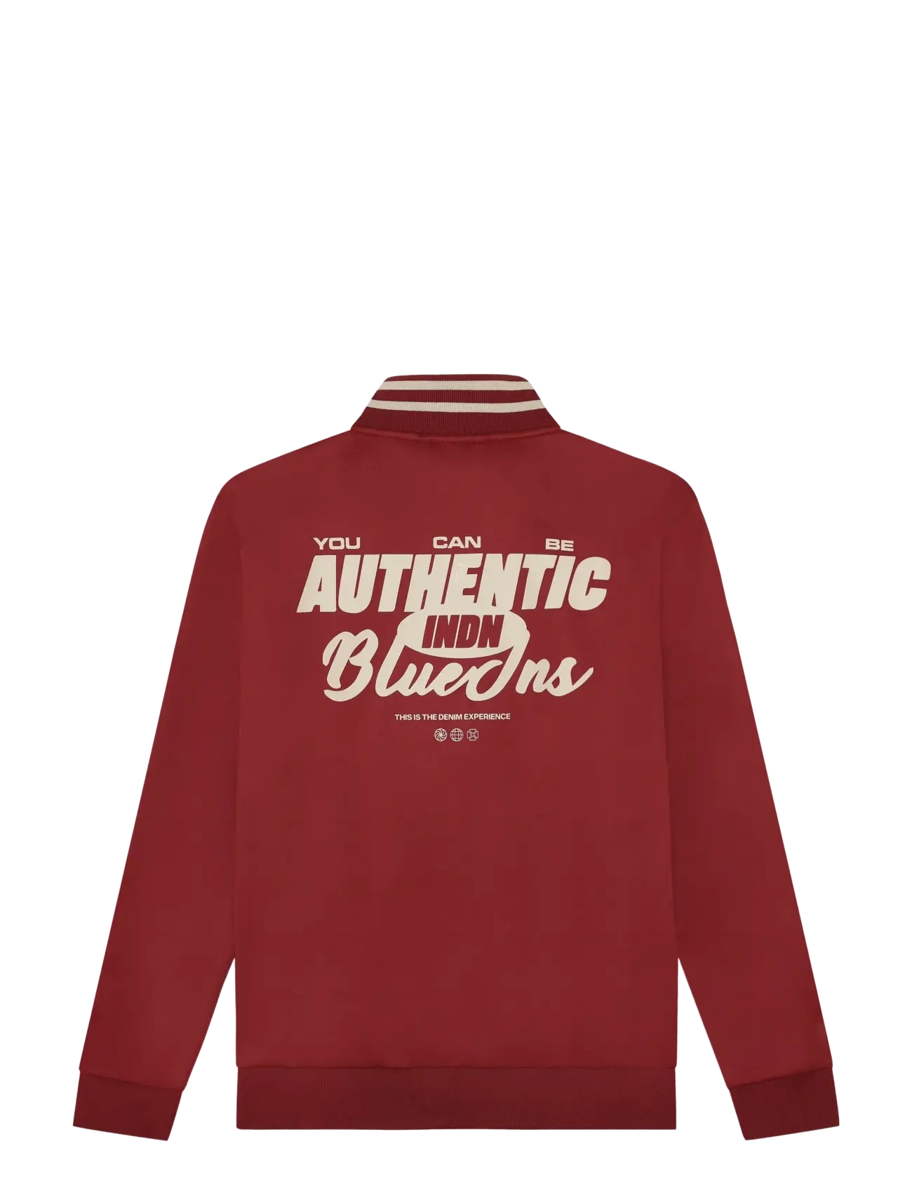 Indian Blue Jeans - Zipper Jacket Contrast Sleeve - soft bordeaux - 1