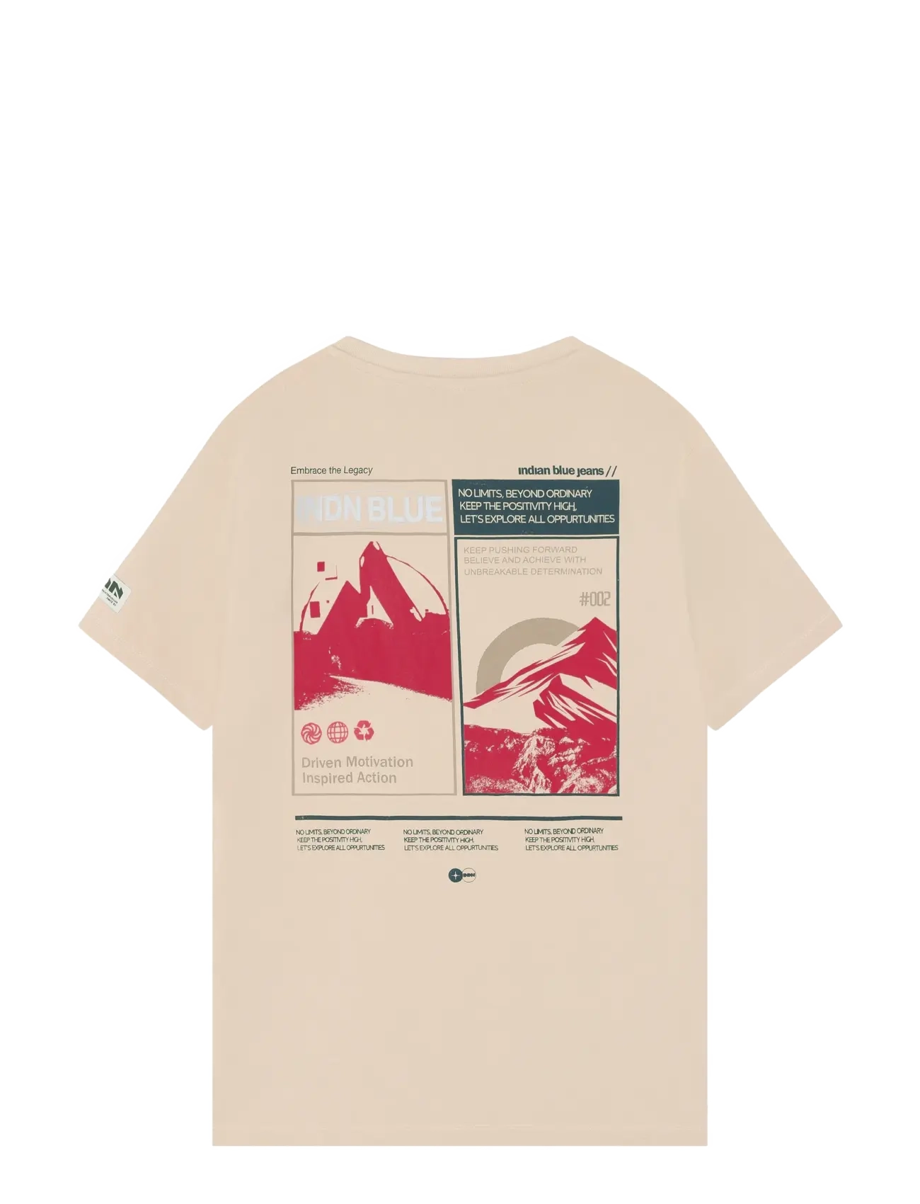 Indian Blue Jeans - T-Shirt Indian Backprint - pale sand - 1