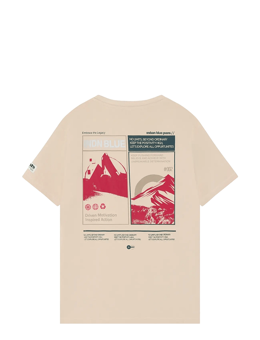 Indian Blue Jeans - T-Shirt Indian Backprint - pale sand - 1
