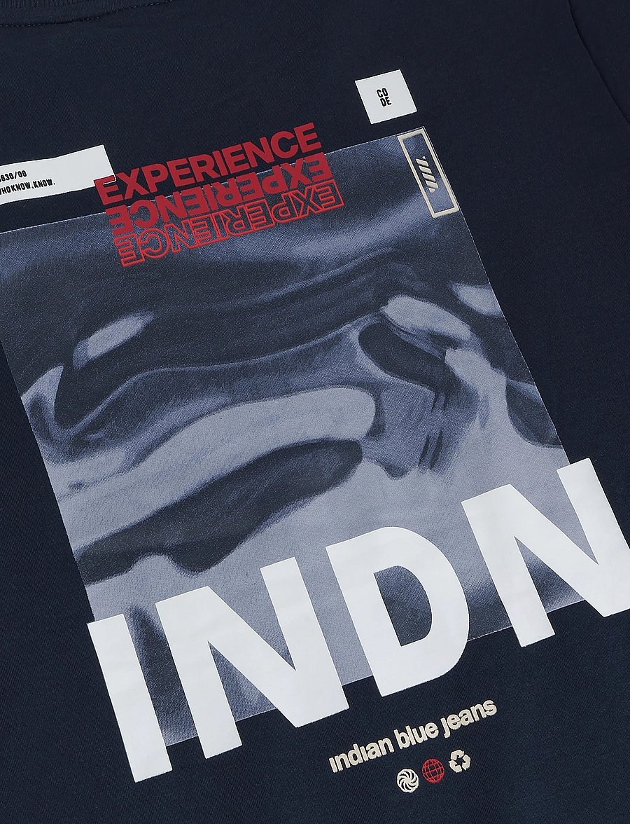 Indian Blue Jeans - T-Shirt LS Backprint Indian - langärmelig - deep navy - 3