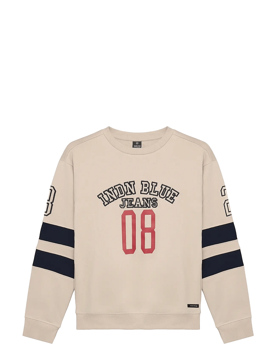 Indian Blue Jeans - Loose Fit Sweat College INDN - sweatshirts - pale sand - 0