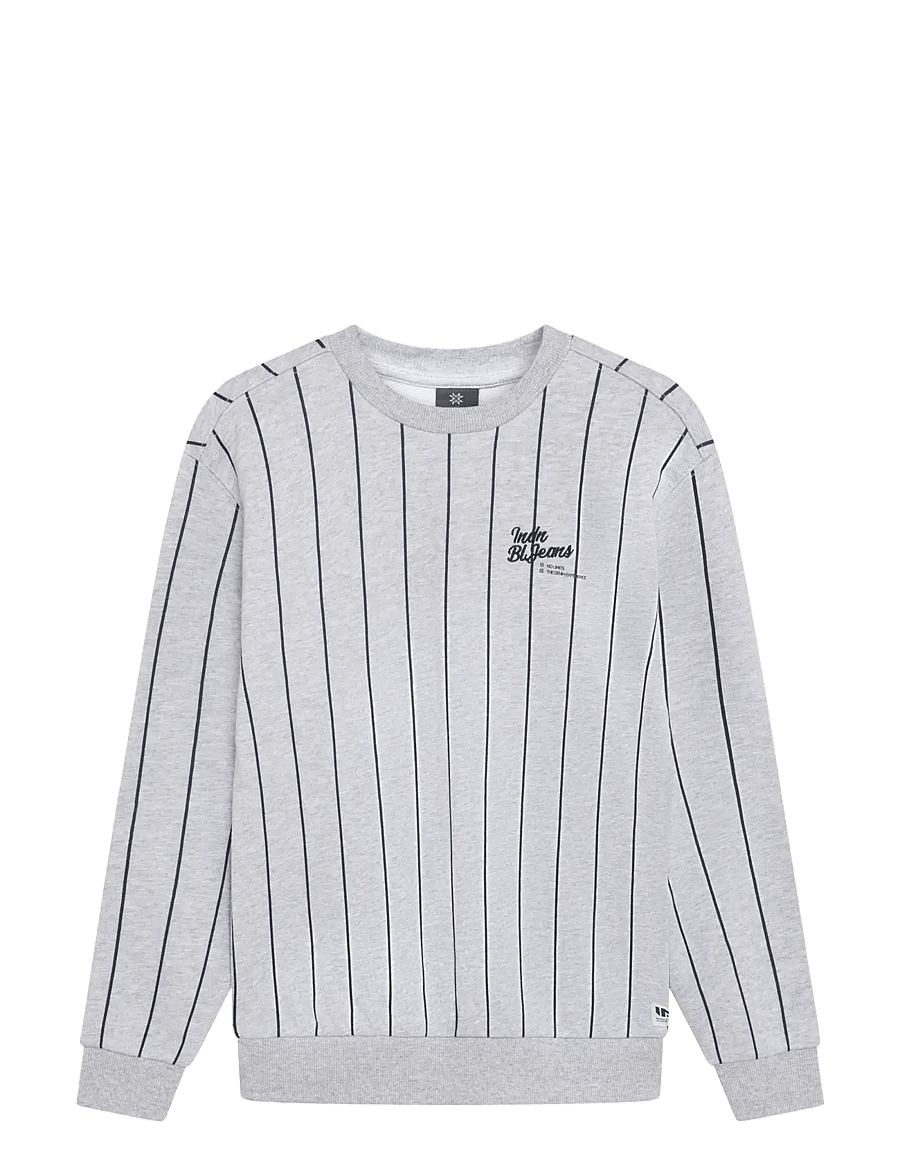 Indian Blue Jeans - Loose Fit Sweat Stripe - sweatshirts - fresh grey melange - 0
