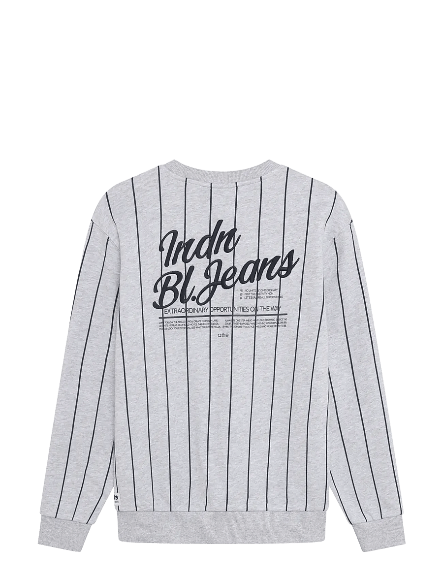 Indian Blue Jeans - Loose Fit Sweat Stripe - sweatshirts - fresh grey melange - 1