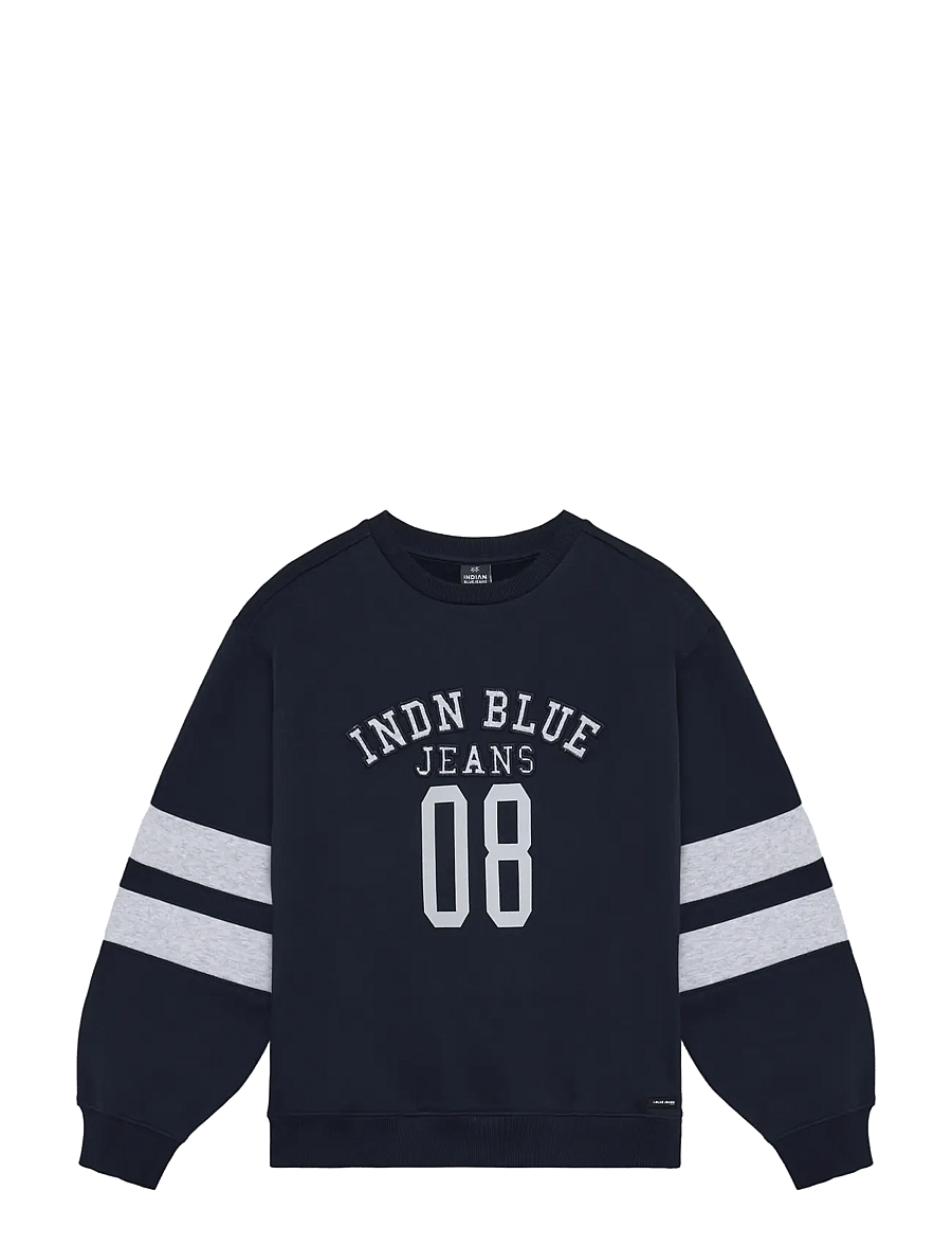 Indian Blue Jeans - Loose Fit Sweat College Brush - sweatshirts - deep navy - 0
