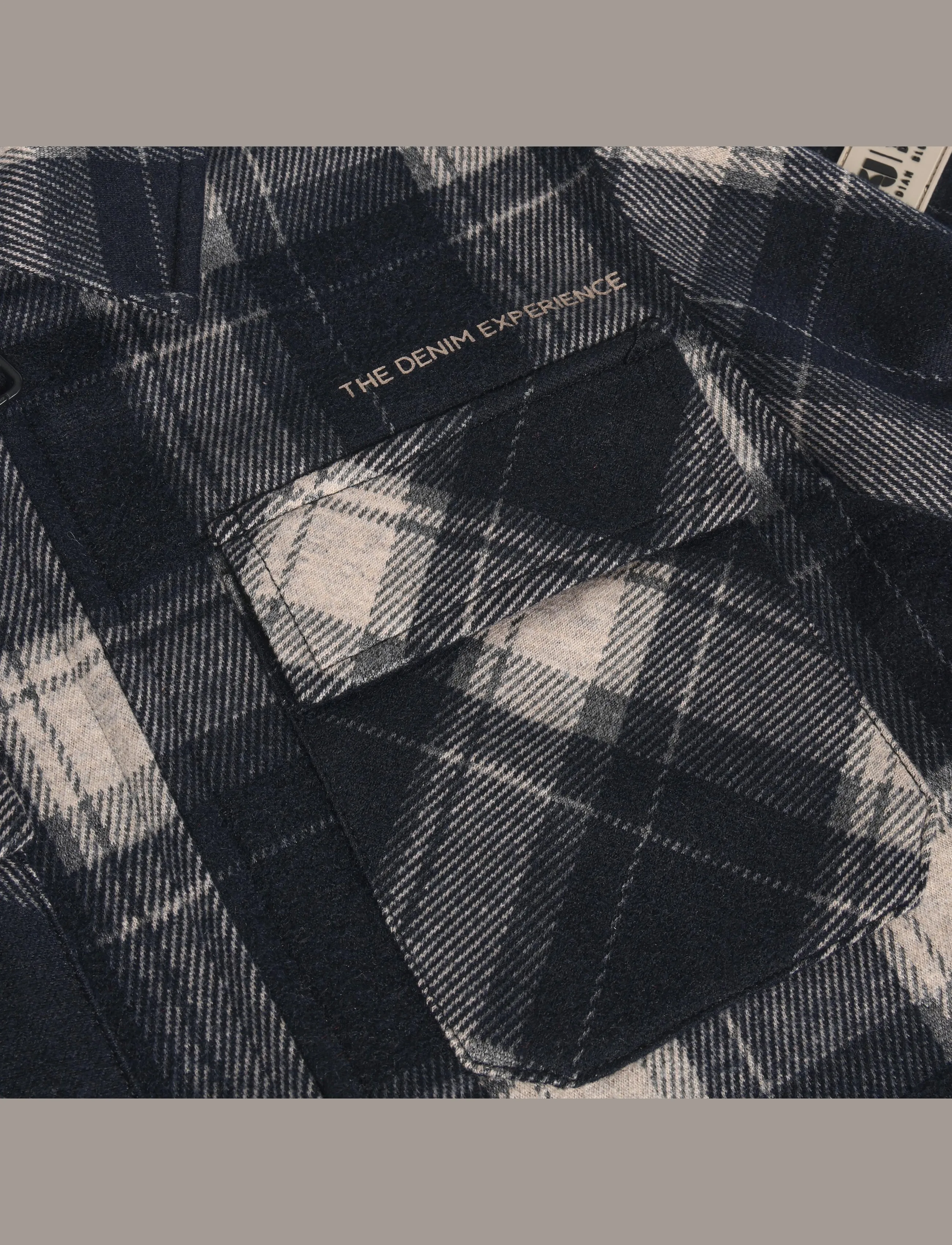 Indian Blue Jeans - Shirt Jacket Zip Check - overshirts - antra ash - 2