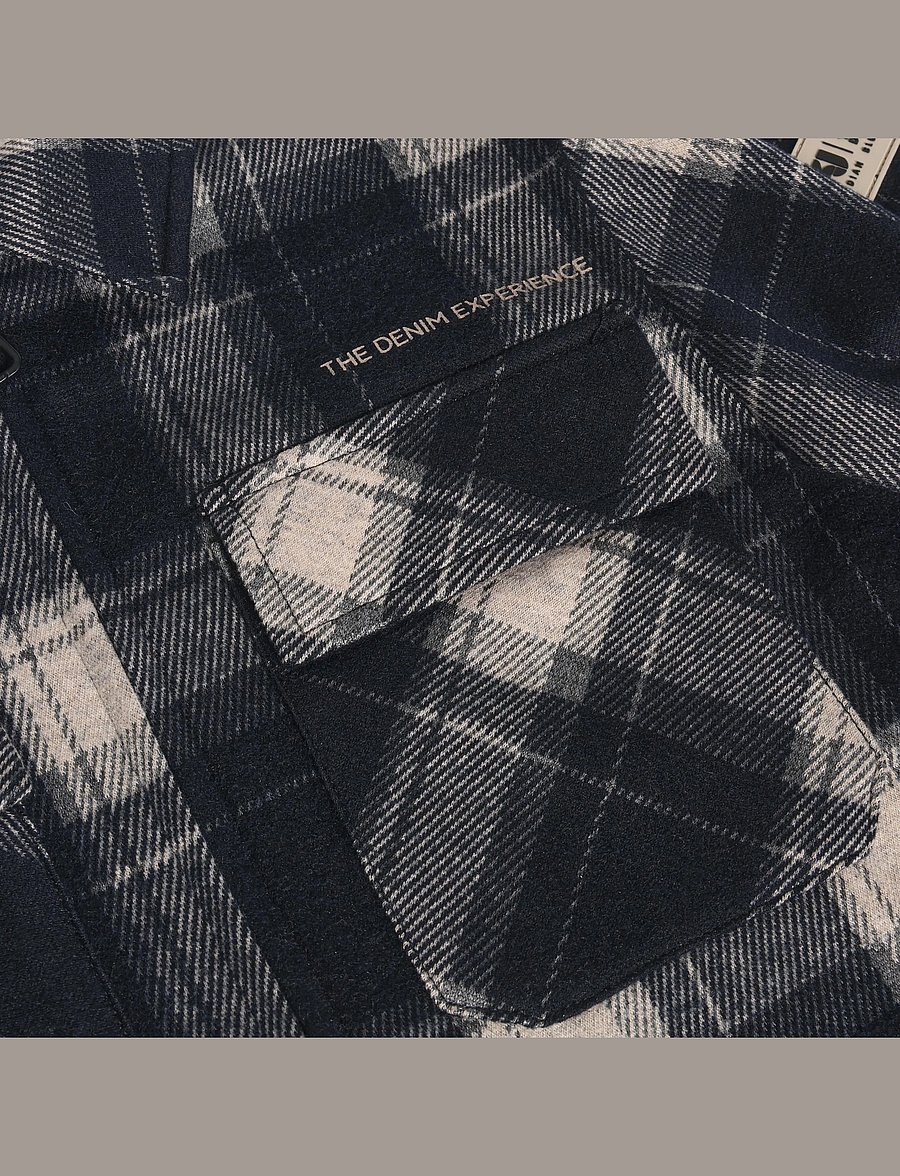 Indian Blue Jeans - Shirt Jacket Zip Check - overshirts - antra ash - 2