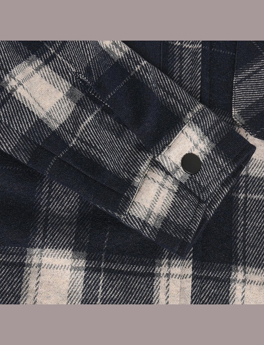Indian Blue Jeans - Shirt Jacket Zip Check - overshirts - antra ash - 3