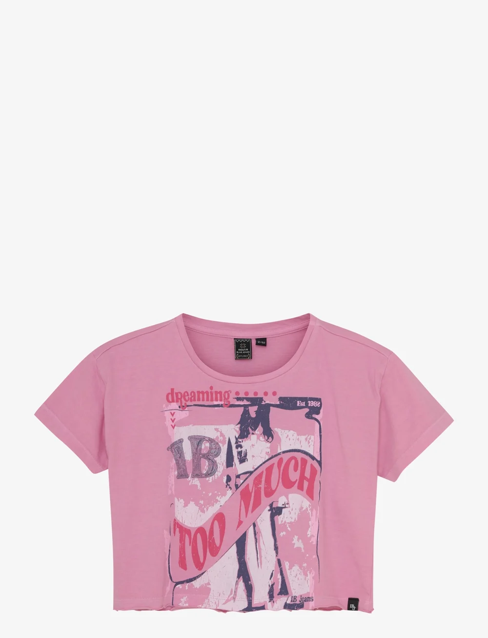 Indian Blue Jeans - T-shirt Wide Cropped - kortärmade t-shirts - moonlite mauve - 0