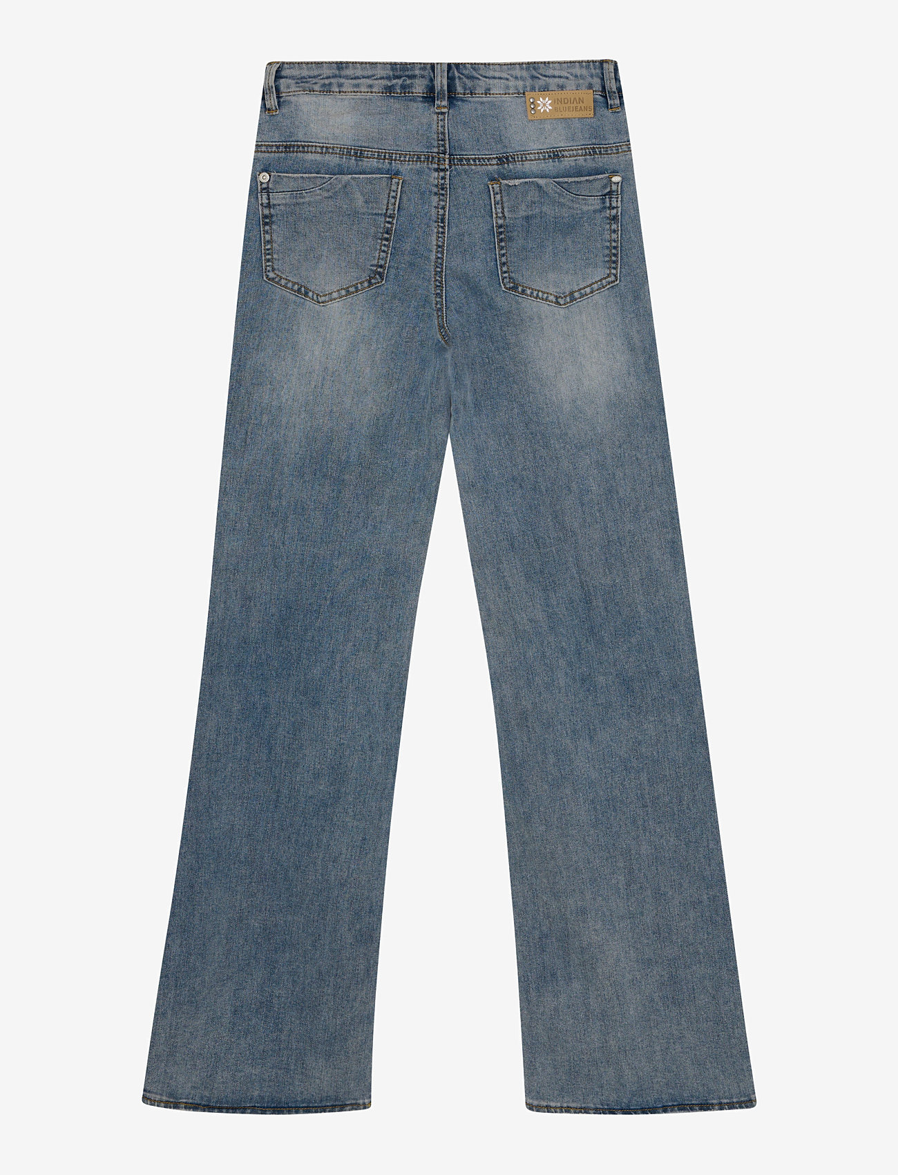 Indian Blue Jeans - 2124 Wide Fit Used Jeans - wide leg jeans - damaged light denim - 1