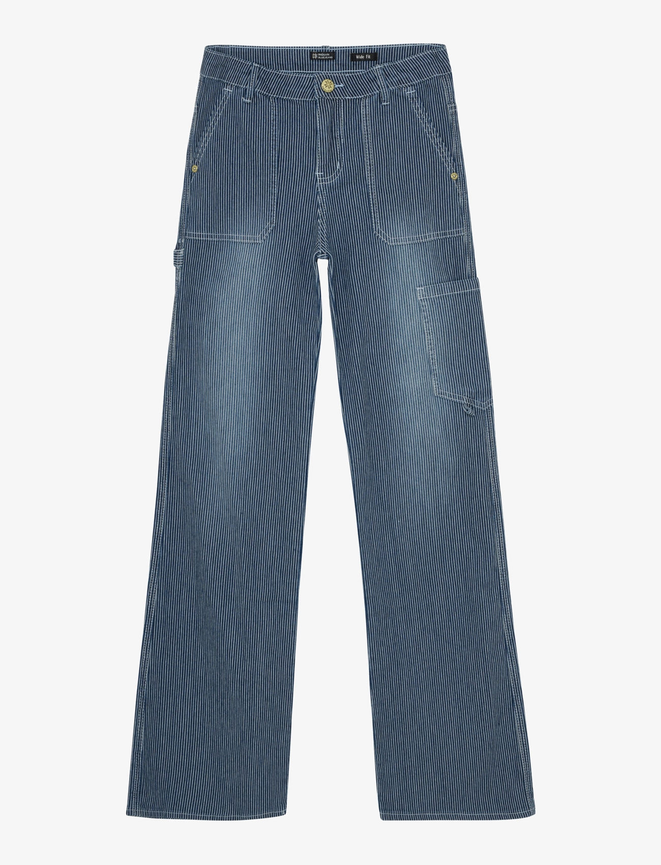 Indian Blue Jeans Wide Worker Striped Pants - App deal - BLUEPRINT / blue