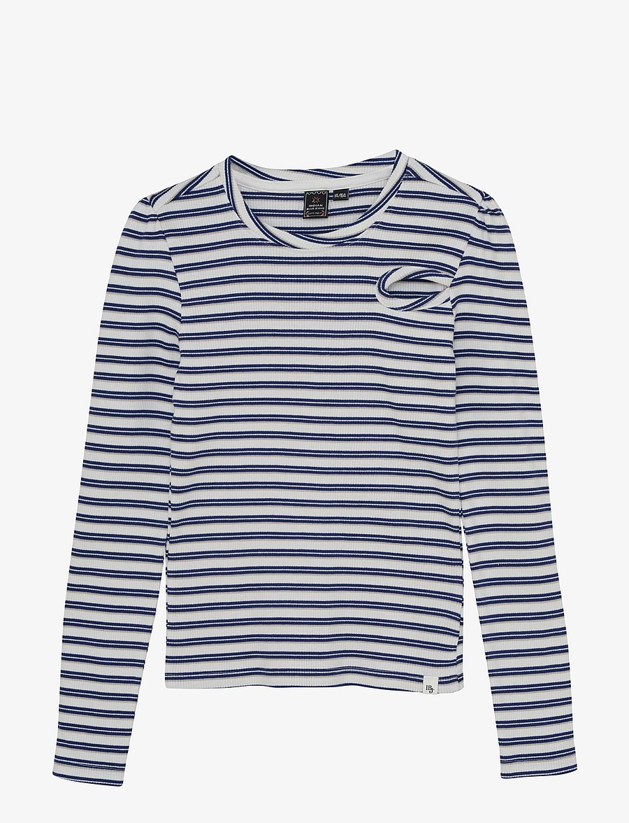 Indian Blue Jeans - T-shirt LS Striped - långärmade t-shirts - blueprint - 0