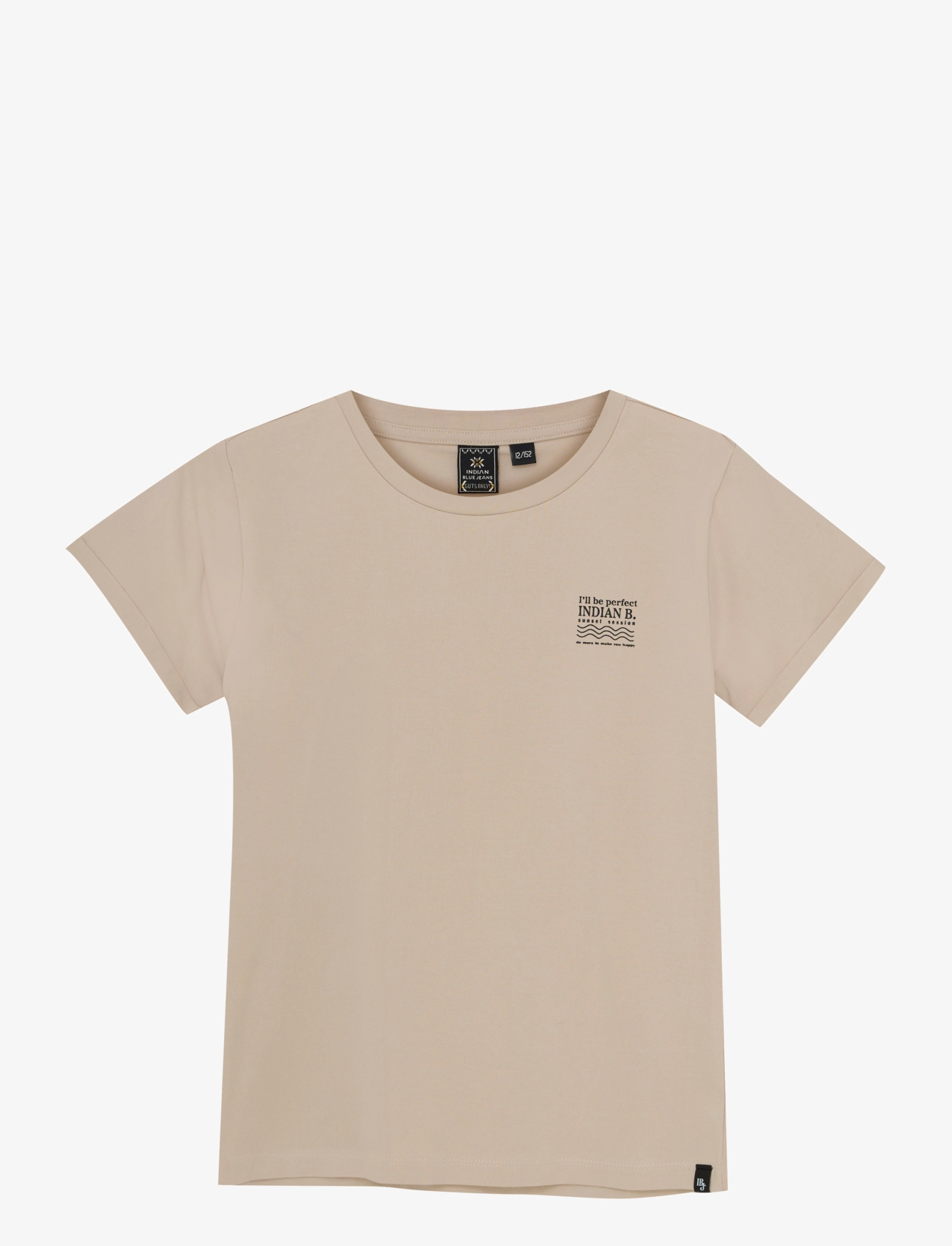 INDIAN Blau JEANS T-Shirt Backprint Beige - 116 - Kinder