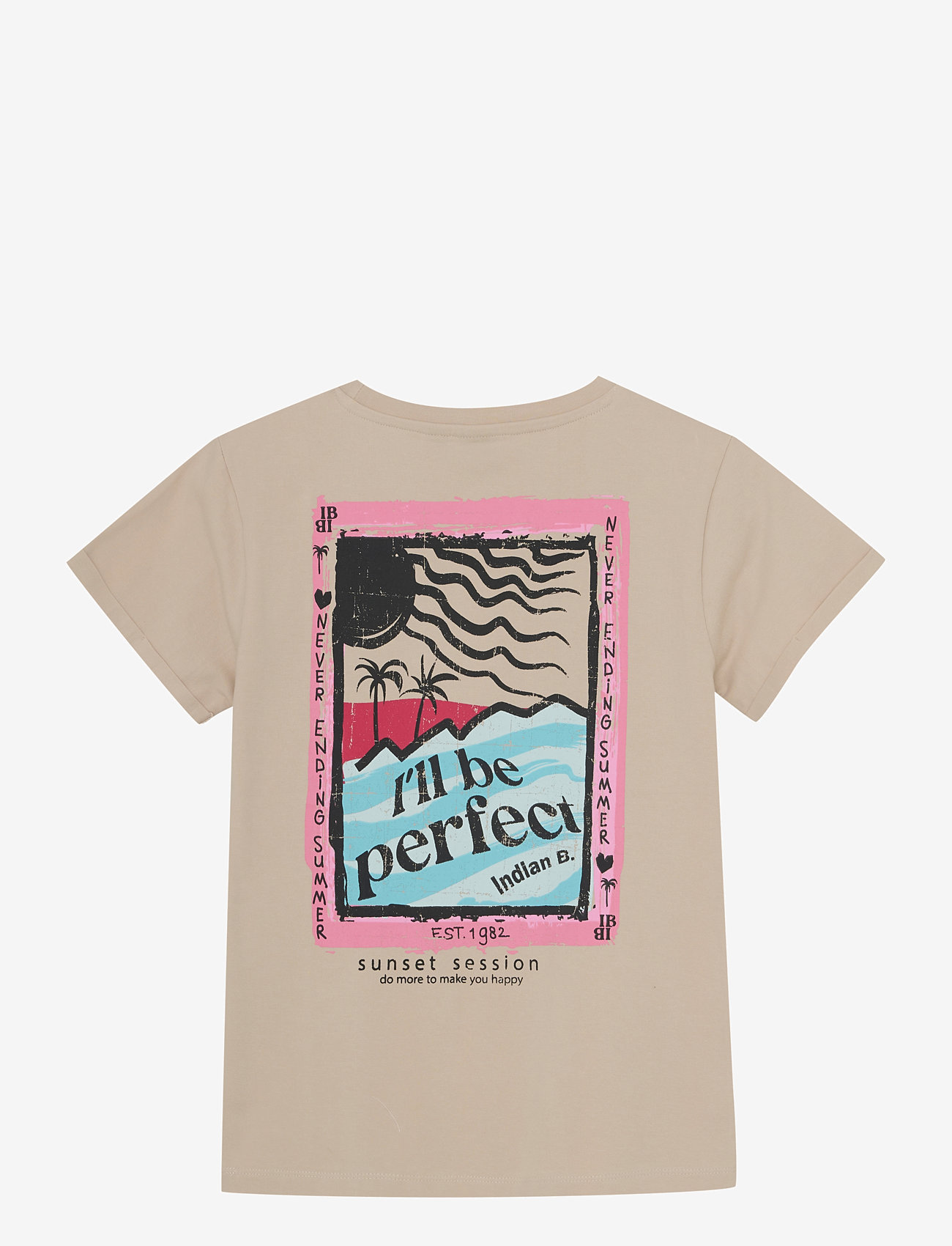 Indian Blue Jeans - T-shirt Backprint - short-sleeved t-shirts - sandshell - 1